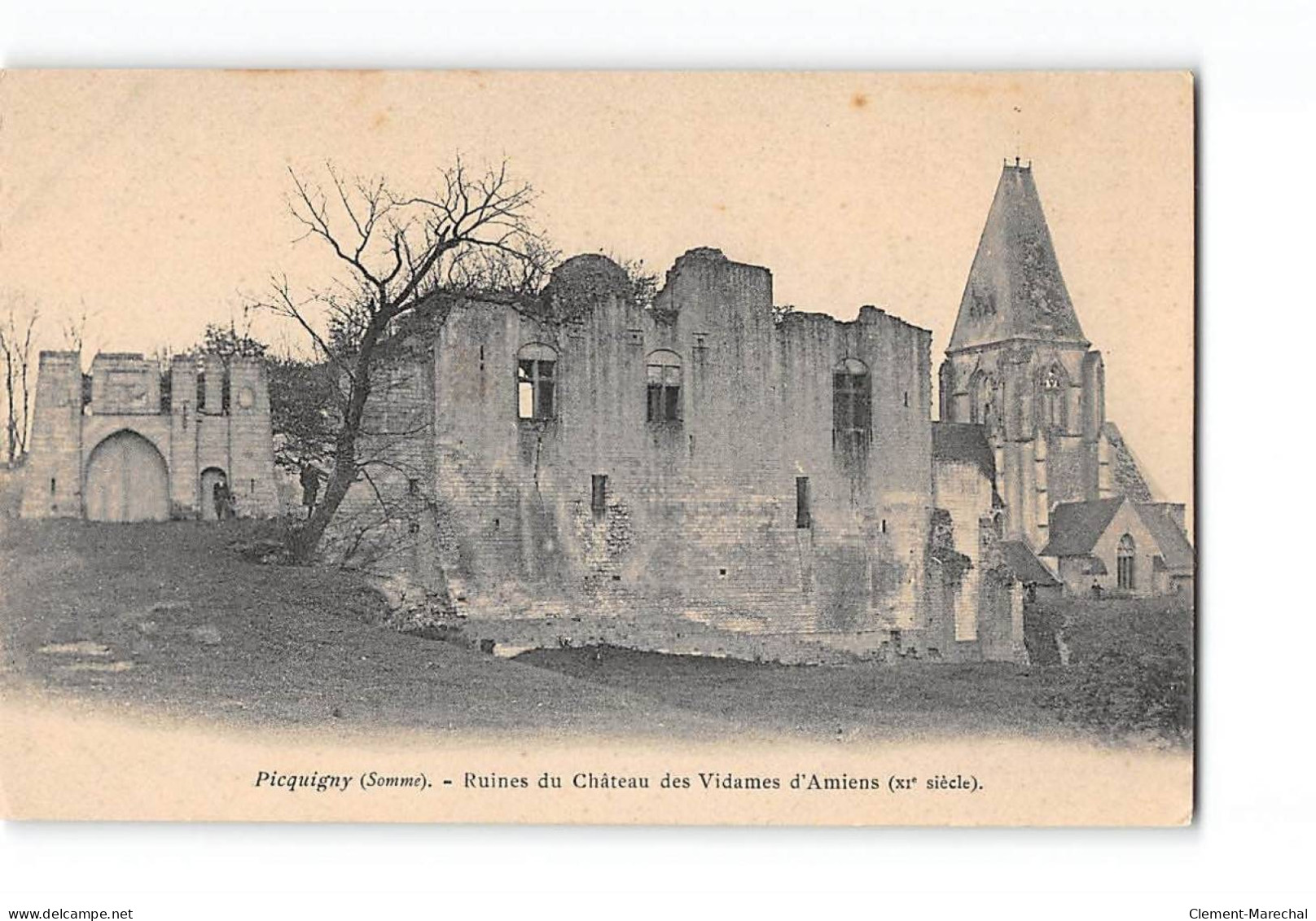 PICQUIGNY - Ruines Du Château Des Vidames D'Amiens - état - Picquigny