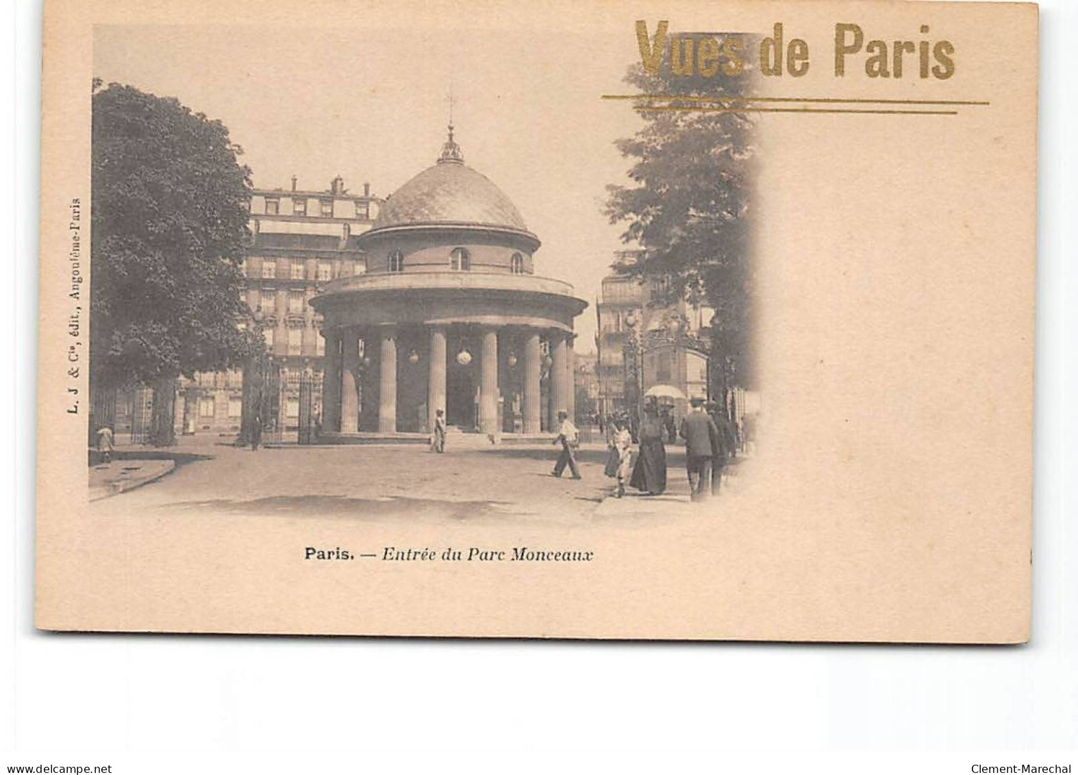 PARIS - Vues De Paris - Entrée Du Parc Monceaux - Très Bon état - Parks, Gardens