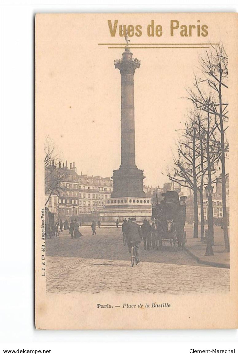 PARIS - Vues De Paris - Place De La Bastille - Très Bon état - Places, Squares