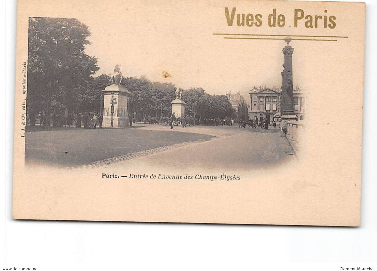 PARIS - Vues De Paris - Entrée De L'Avenue Des Champs Elysées - Très Bon état - Champs-Elysées