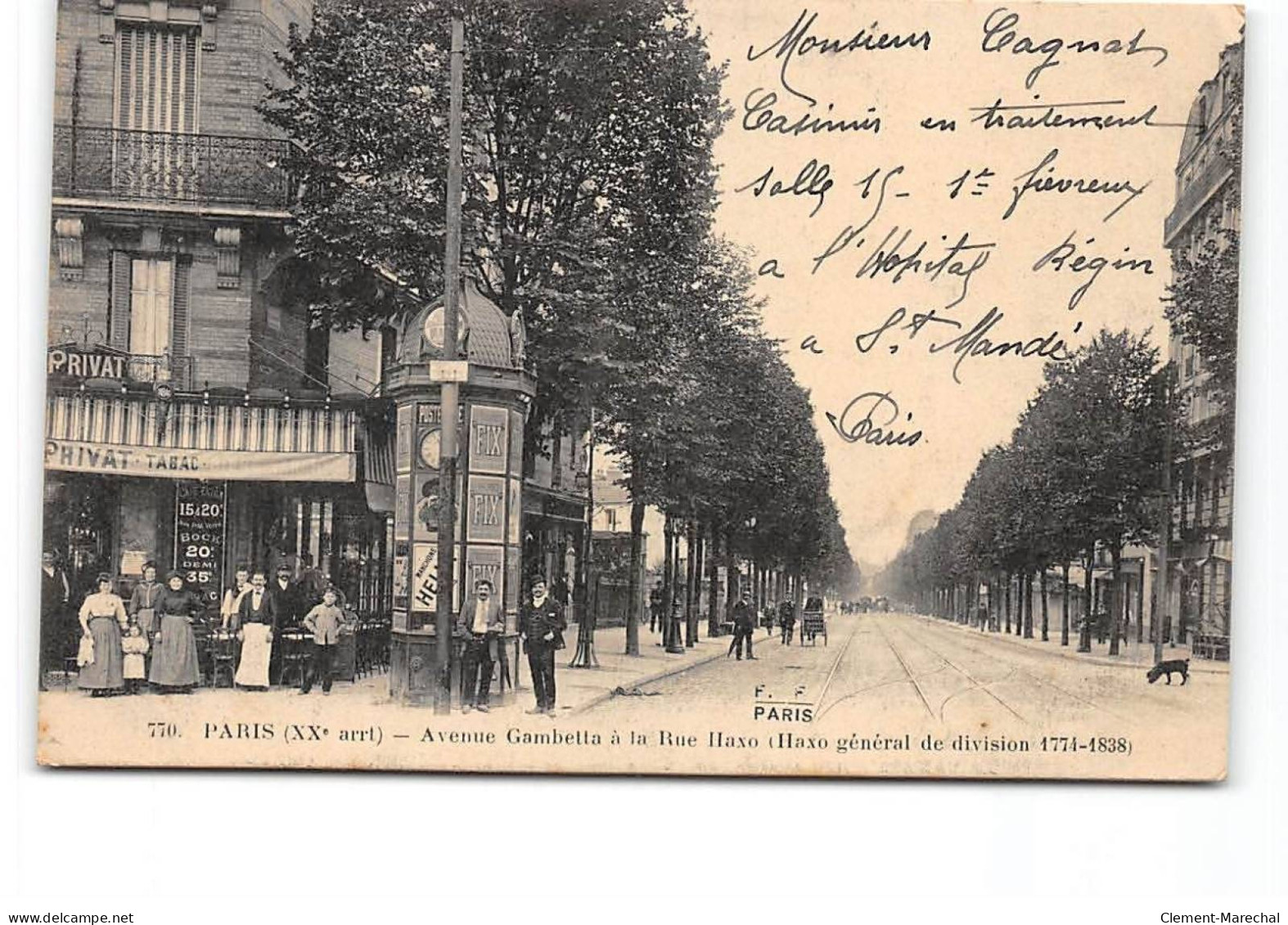 PARIS - Avenue Gambetta à La Rue Haxo - Très Bon état - Arrondissement: 20