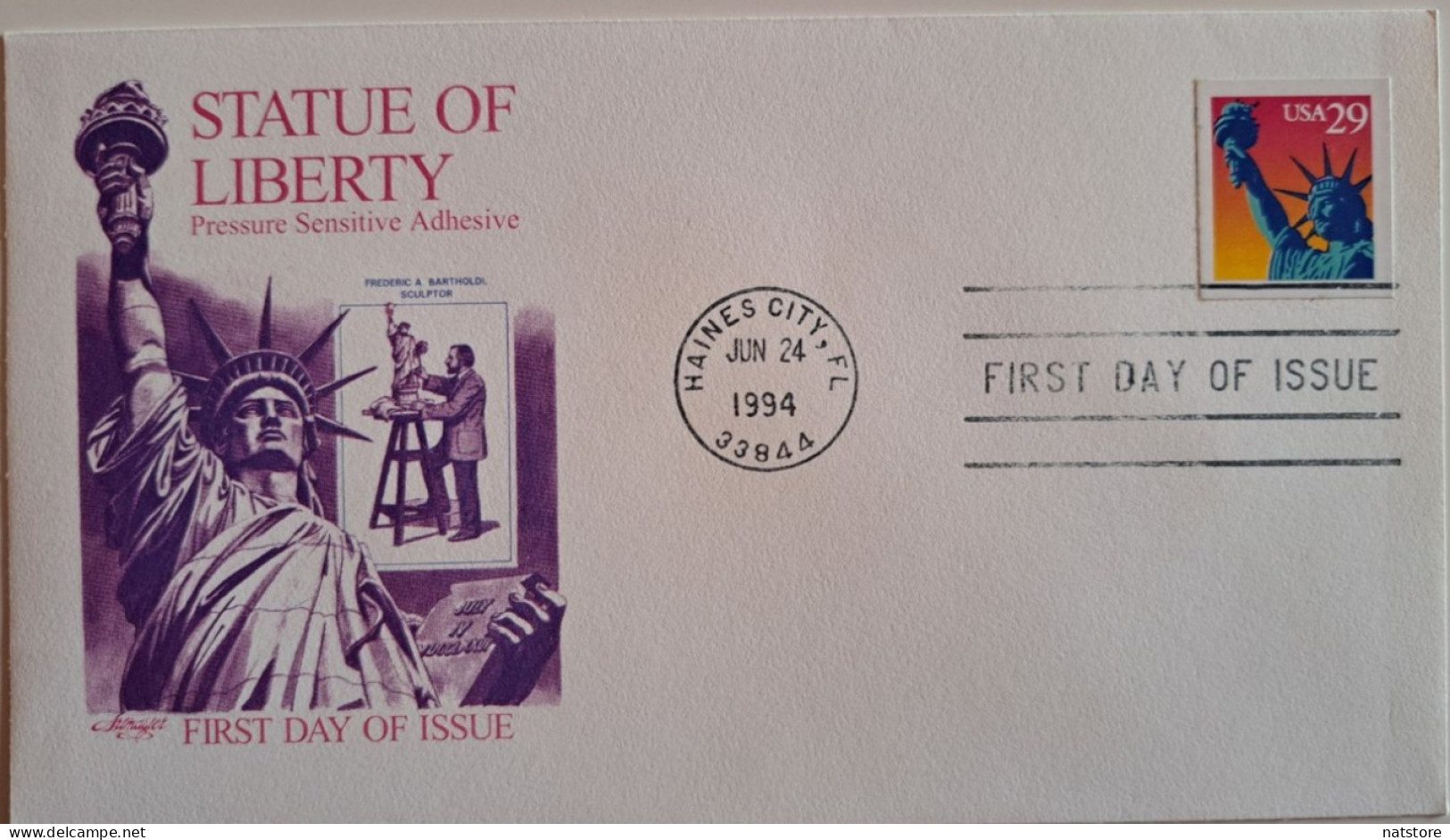 1994..USA.. FDC WITH STAMPS AND POSTMARKS.. Statue Of Liberty - Self-Adhesive - 1991-2000