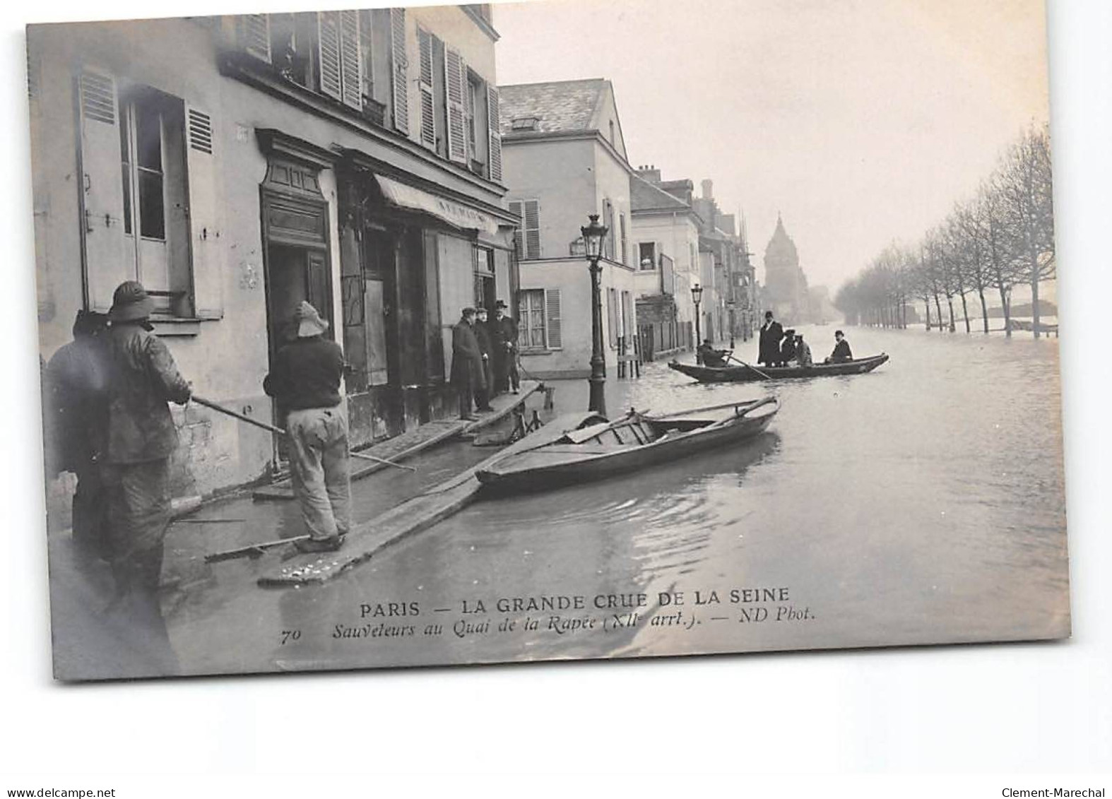 PARIS - La Grande Crue De La Seine - Janvier 1910 - Sauveteurs Au Quai De La Rapée - Très Bon état - Inondations De 1910