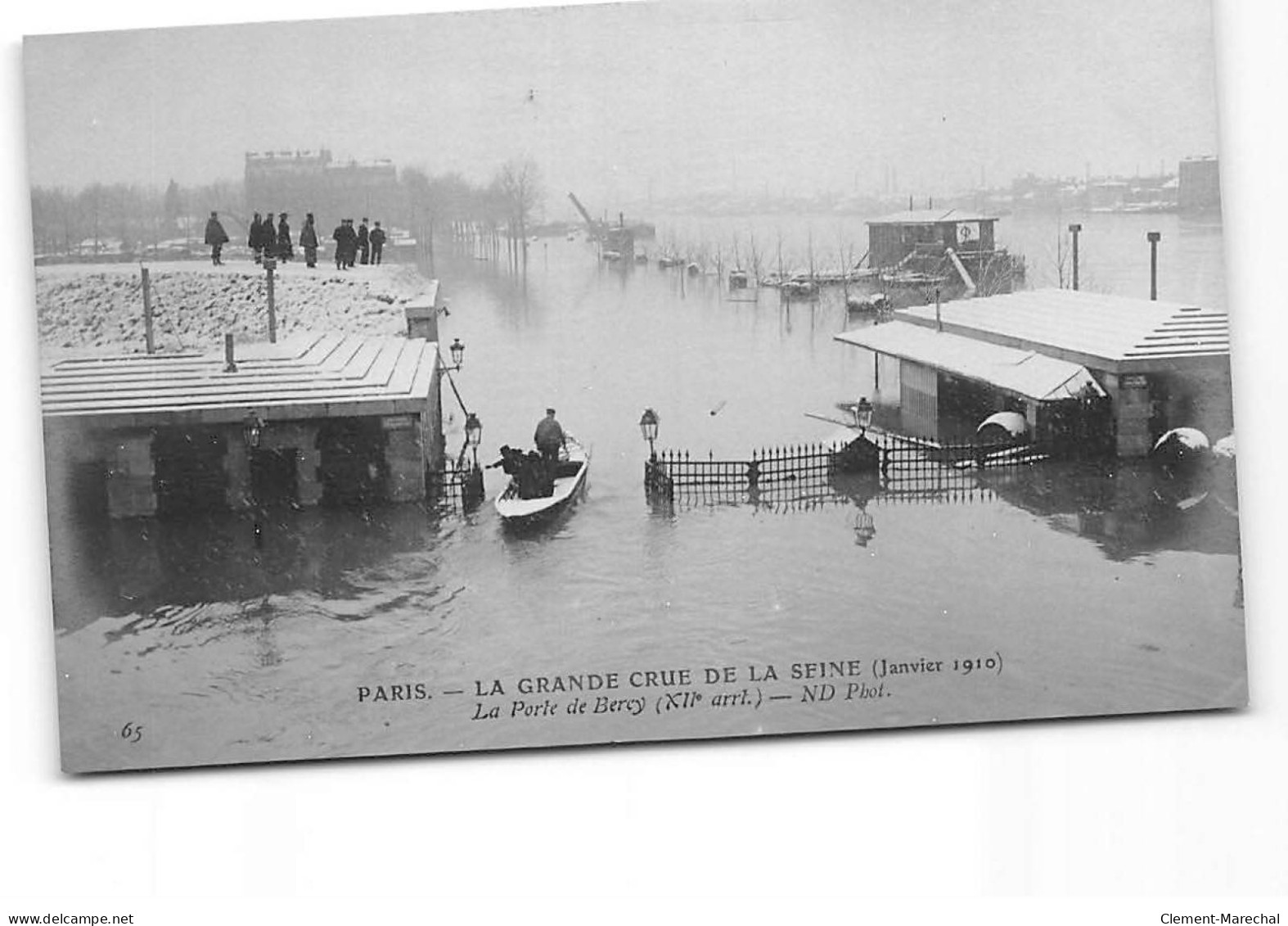 PARIS - La Grande Crue De La Seine - Janvier 1910 - La Porte De Bercy - Très Bon état - Inondations De 1910
