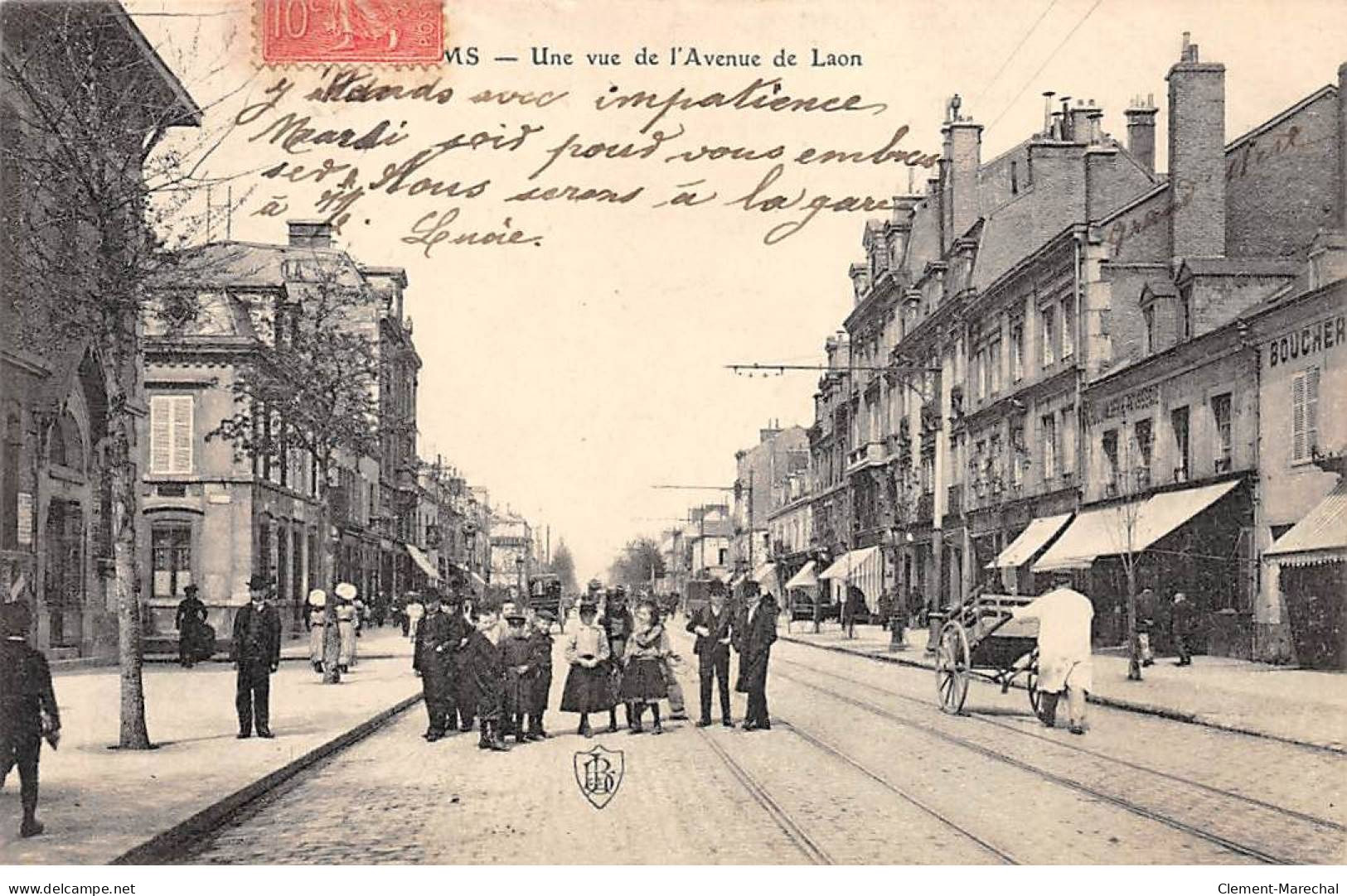 REIMS - Une Vue De L'Avenue De Laon - Très Bon état - Reims