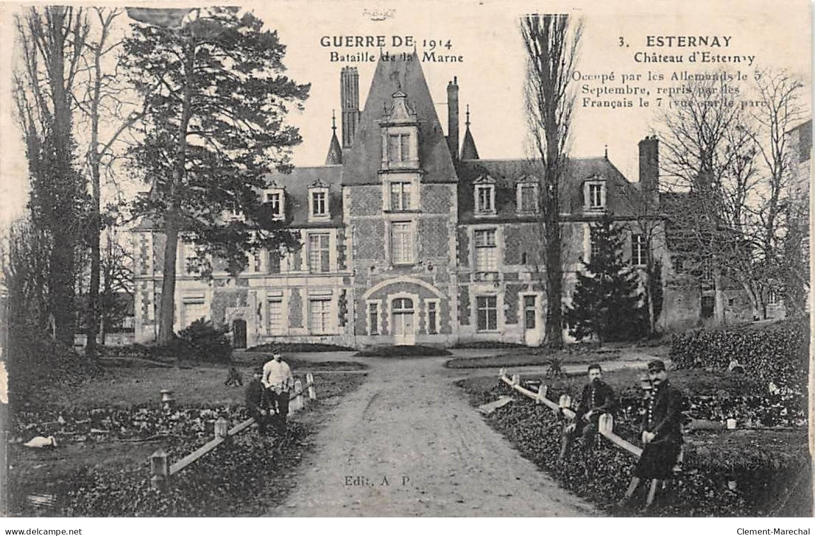 Guerre De 1914 - Bataille De La Marne - ESTERNAY - Château D'Esternay - état - Esternay