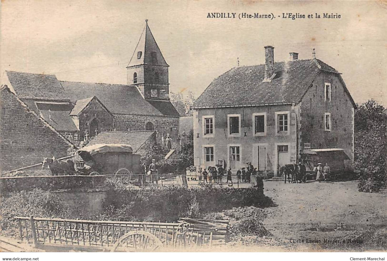 ANDILLY - L'Eglise Et La Mairie - Très Bon état - Sonstige & Ohne Zuordnung