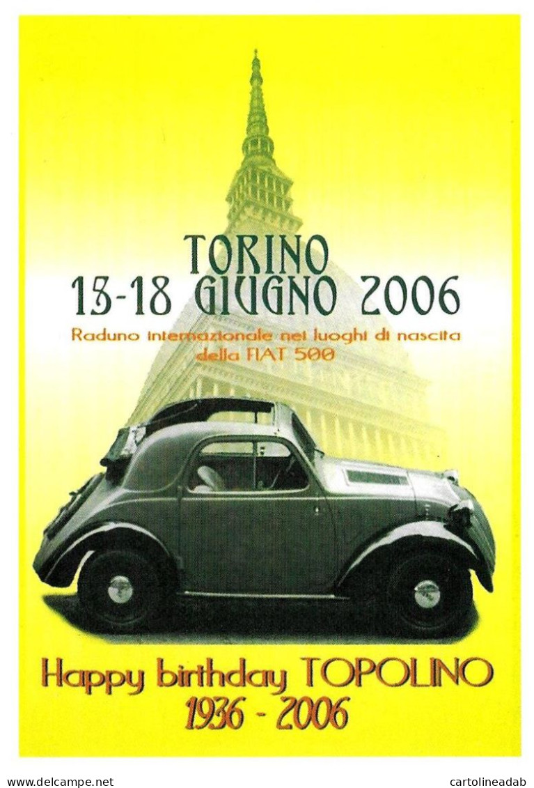 [MD9760] CPM - TORINO MOLE ANTONELLIANA - HAPPY BIRTHDAY TOPOLINO FIAT - PUBLICARD 920 - PERFETTA - NV - Mole Antonelliana