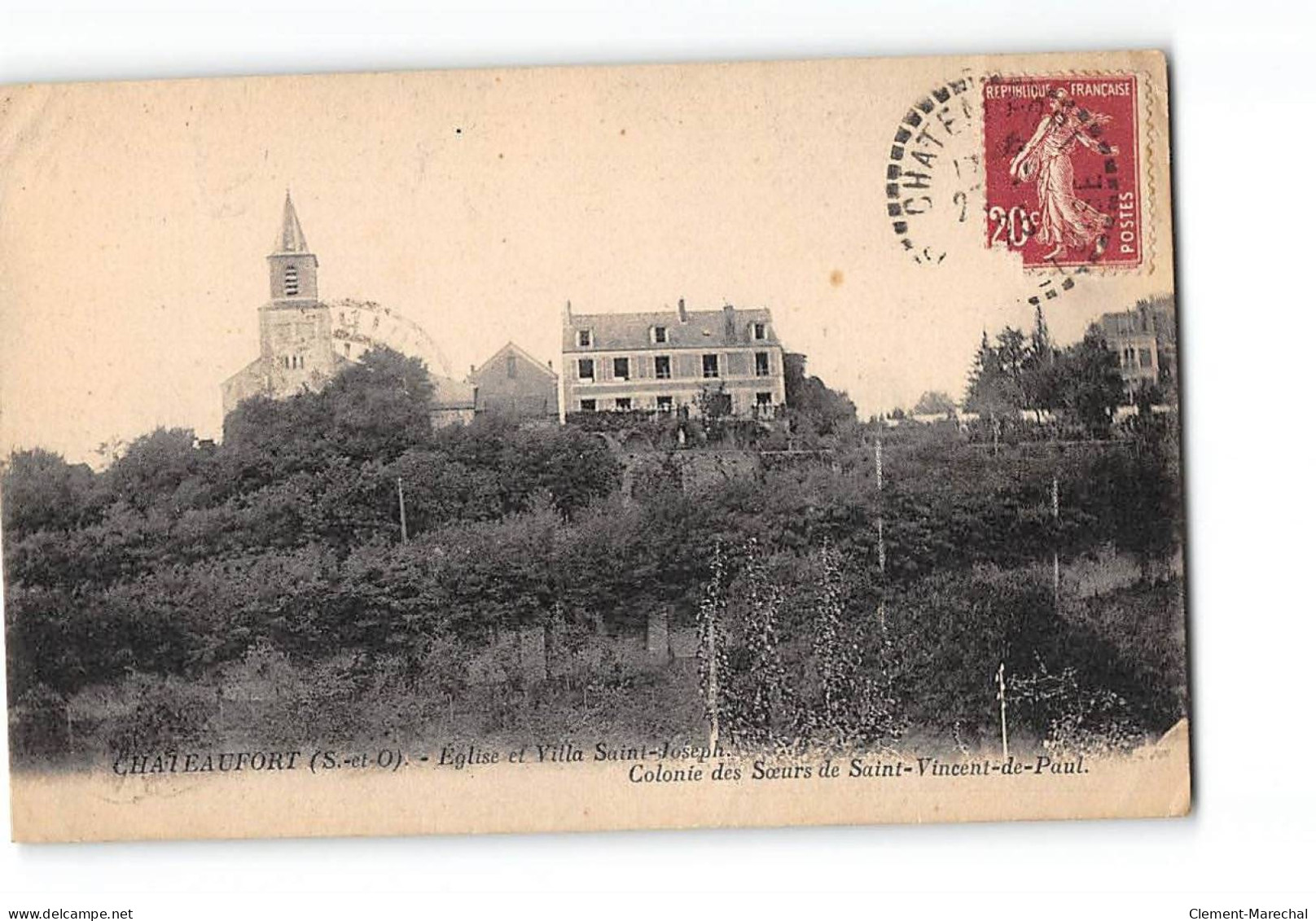 CHATEAUFORT - Eglise Et Villa Saint Joseph - Colonie Des Soeurs De Saint Vincent De Paul - état - Autres & Non Classés