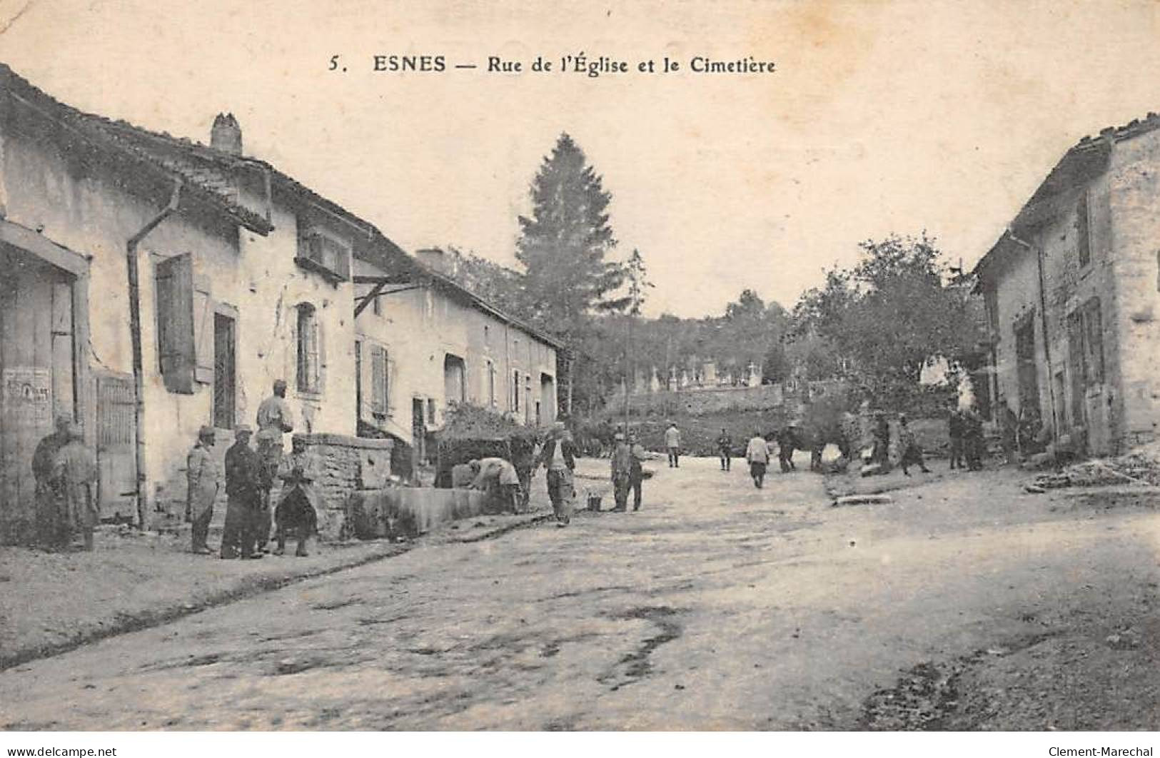 ESNES - Rue De L'Eglise Et Le Cimetière - Très Bon état - Other & Unclassified