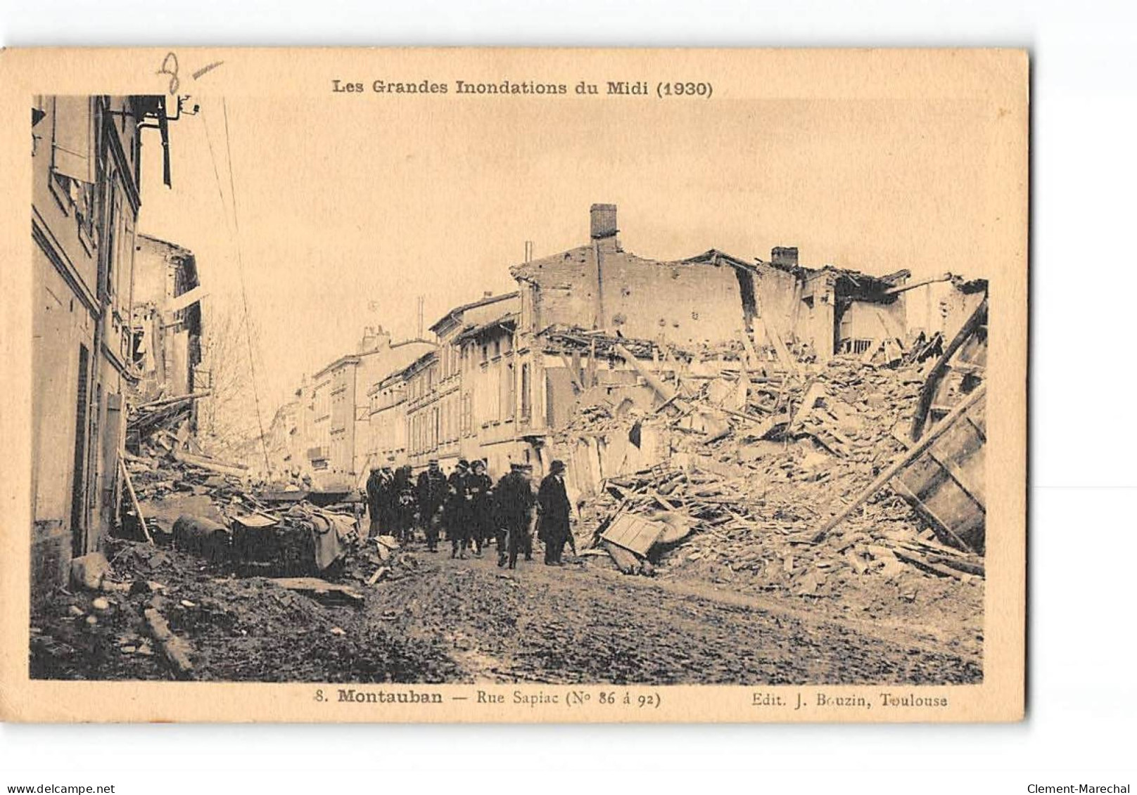 MONTAUBAN - Les Grandes Inondations Du Midi 1930 - Rue Sapiac - état - Montauban