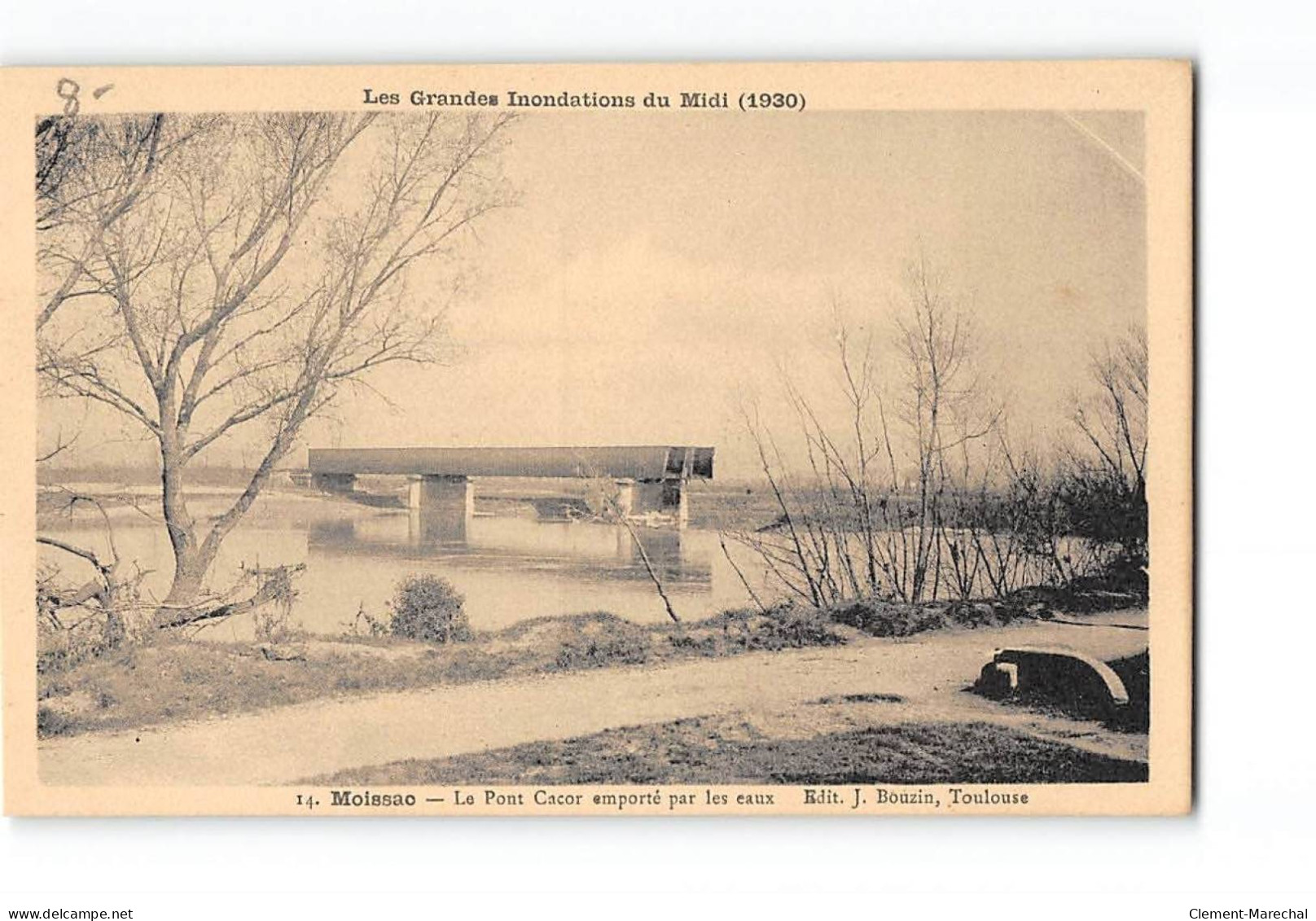 Les Grandes Inondations Du Midi 1930 - MOISSAC - Le Pont Cacor Emporté Par Les Eaux - Très Bon état - Moissac