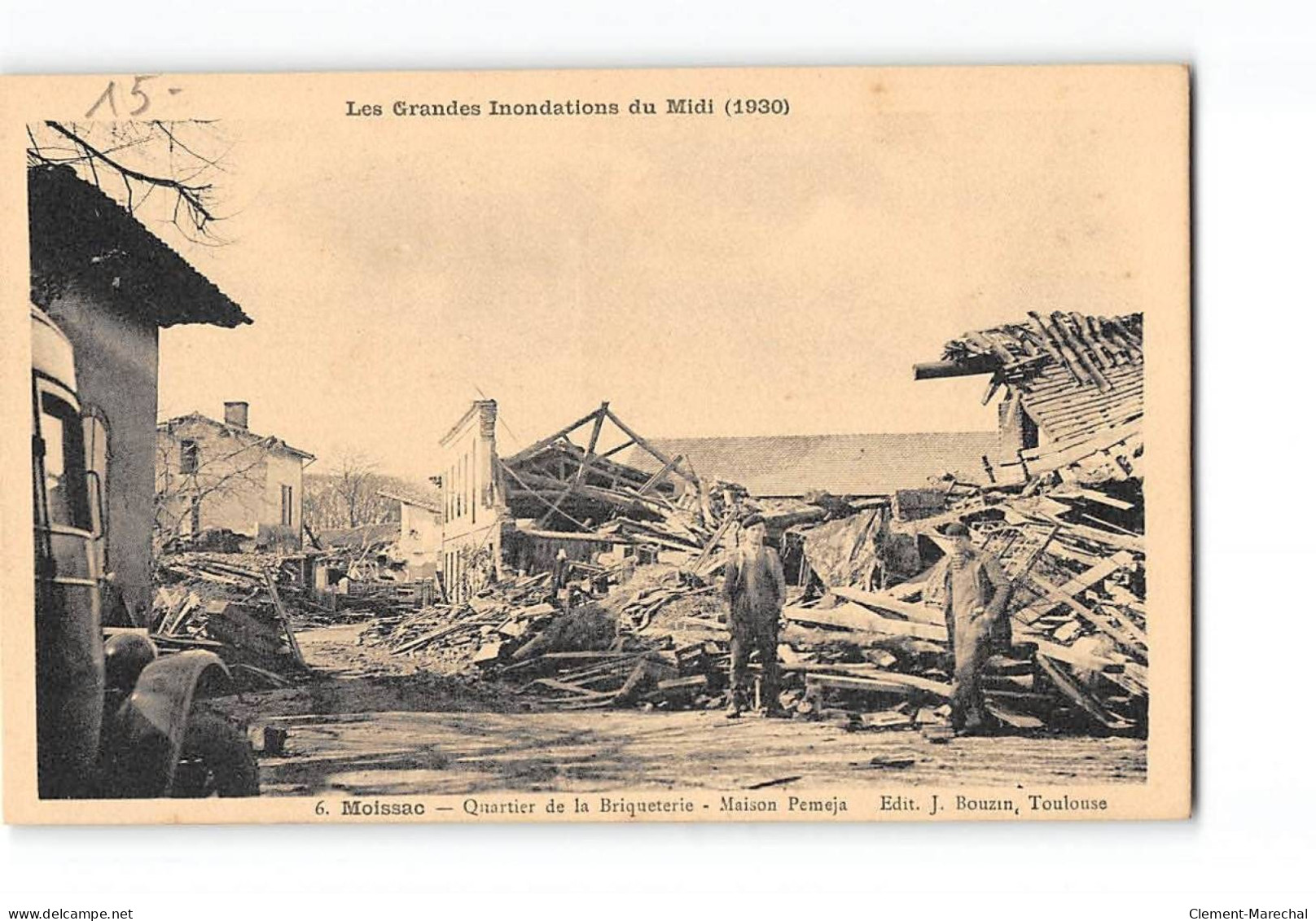 Les Grandes Inondations Du Midi 1930 - MOISSAC - Quartier De La Briqueterie - Très Bon état - Moissac
