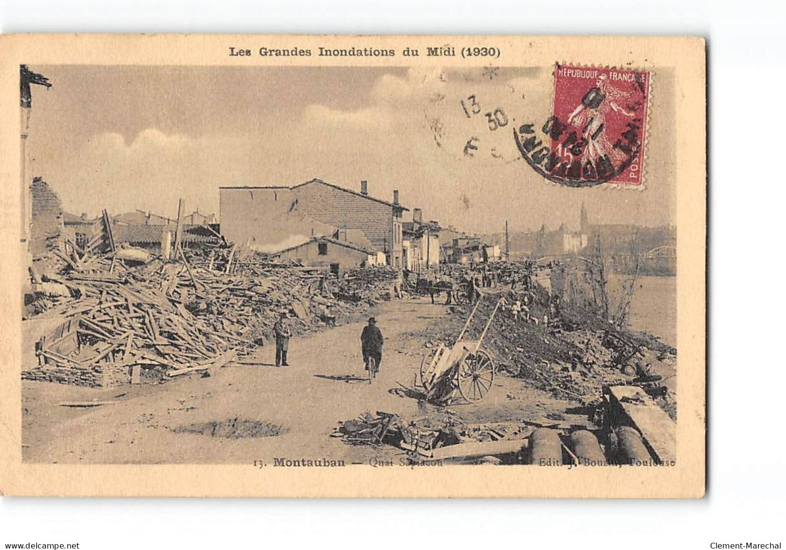 Les Grandes Inondations Du Midi 1930 - MONTAUBAN - Quai - état - Montauban