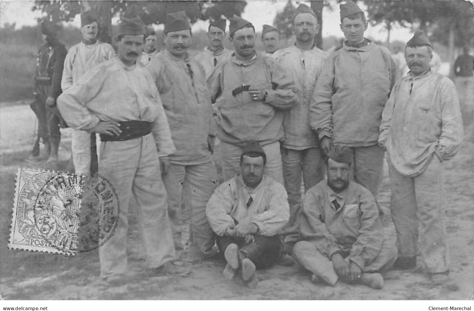 CAMP DE CHALONS - MOURMELON - Soldats - Carte Photo - état - Camp De Châlons - Mourmelon