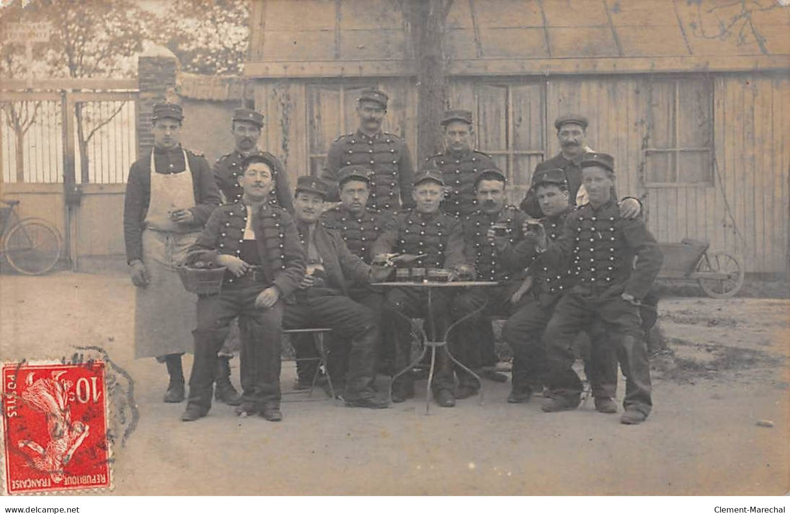 CAMP DE CHALONS - MOURMELON - Soldats - Carte Photo - état - Camp De Châlons - Mourmelon