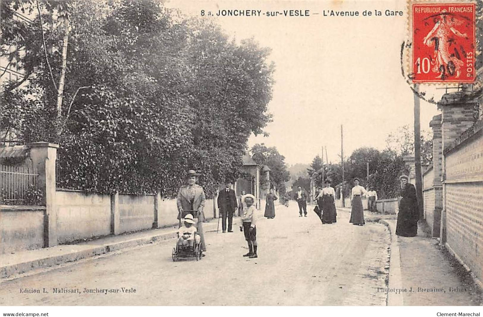 JONCHERY SUR VESLE - L'Avenue De La Gare - Très Bon état - Jonchery-sur-Vesle