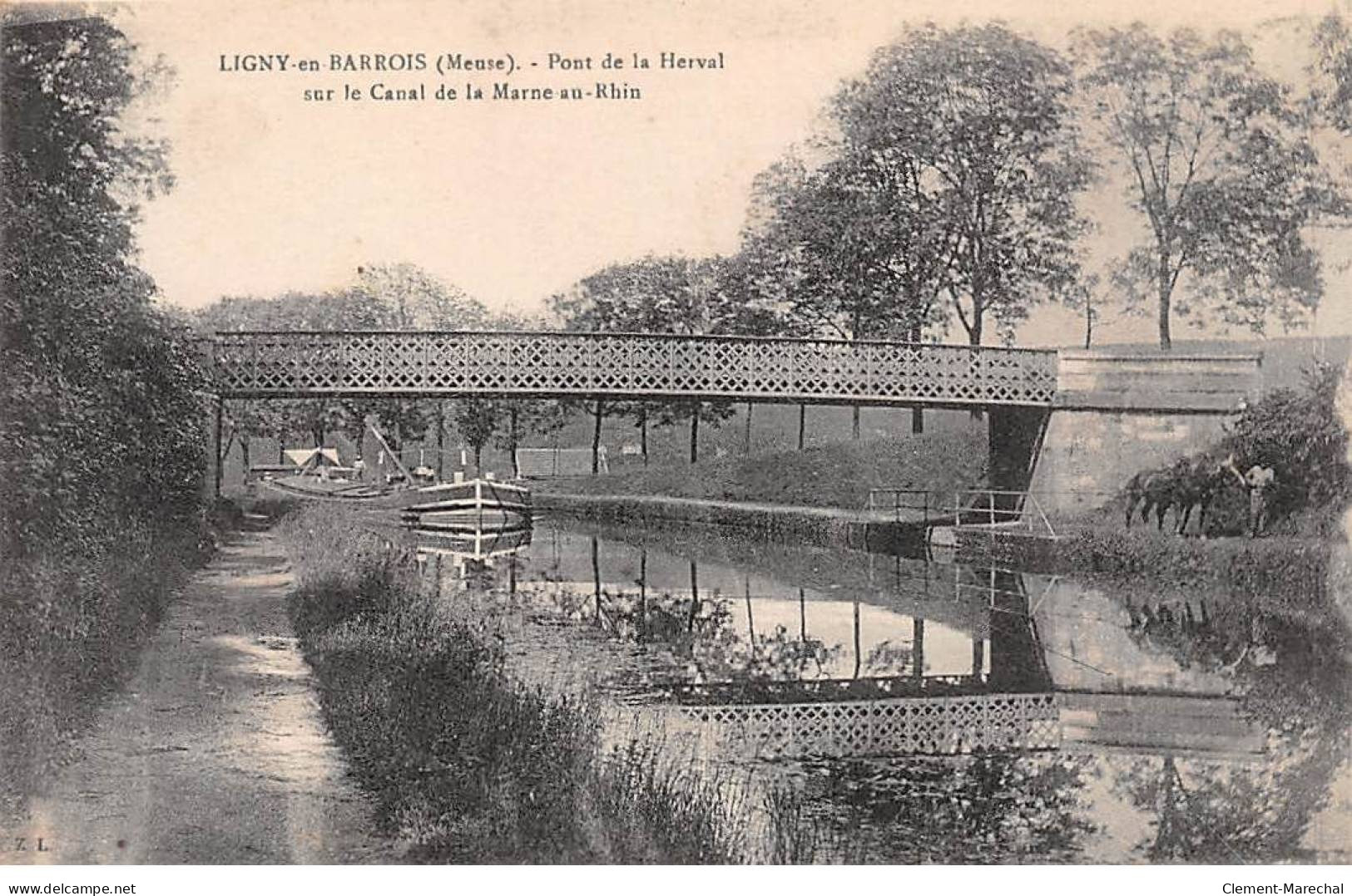 LIGNY EN BARROIS - Pont De La Herval Sur Le Canal De La Marne Au Rhin - Très Bon état - Ligny En Barrois