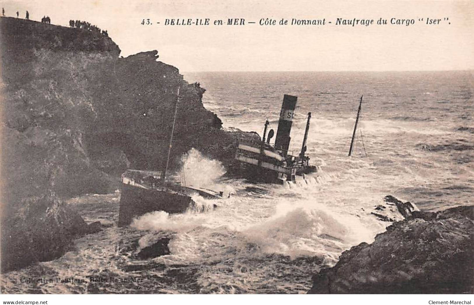 BELLE ILE EN MER - Côte De Donnant - Naufrage Du Cargo " Iser " - Très Bon état - Belle Ile En Mer