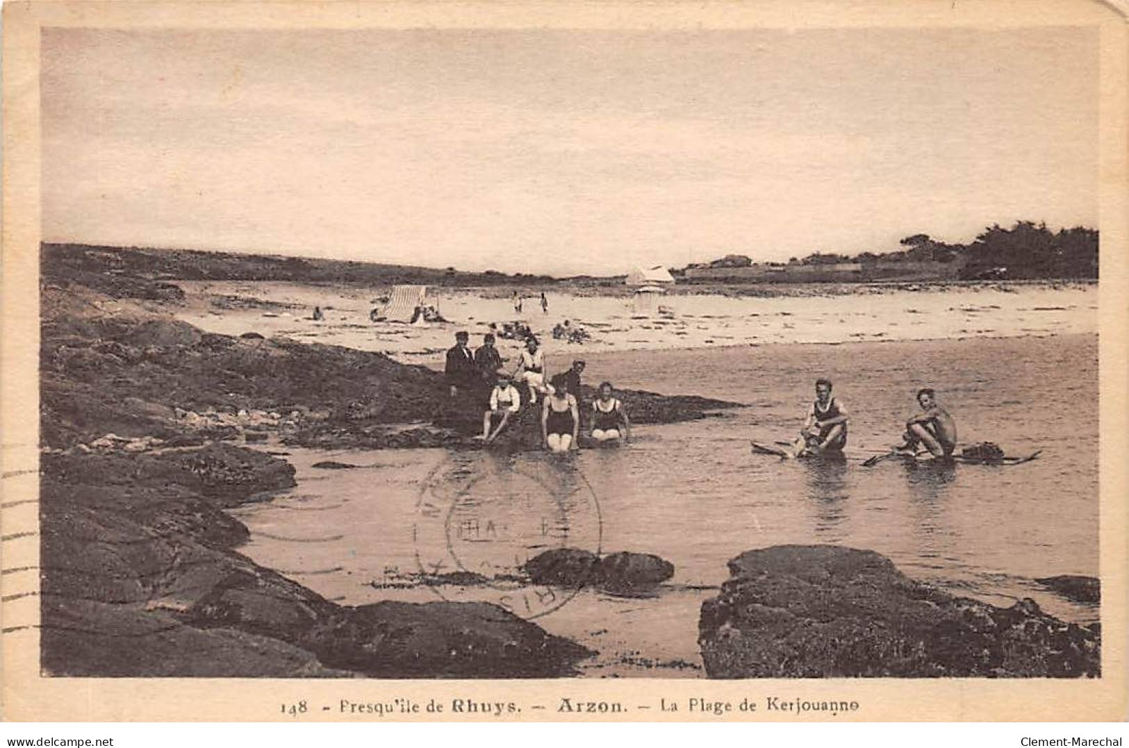 Presqu'Ile De Rhuys - ARZON - La Plage De Kerjouanne - Très Bon état - Arzon