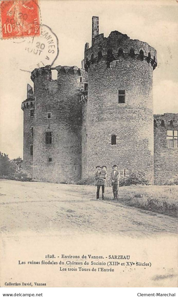 SARZEAU - Les Ruines Féodales Du Château De Sucinio - Les Trois Tours De L'Entrée - Très Bon état - Sarzeau