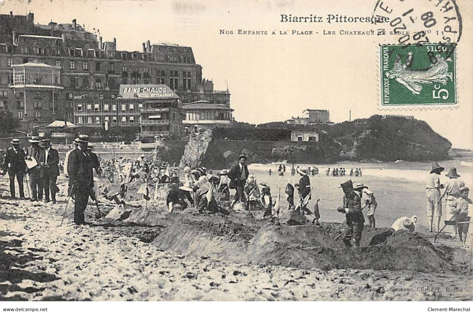BIARRITZ Pittoresque - Nos Enfants à La Plage - Les Châteaux De Sable - Très Bon état - Biarritz