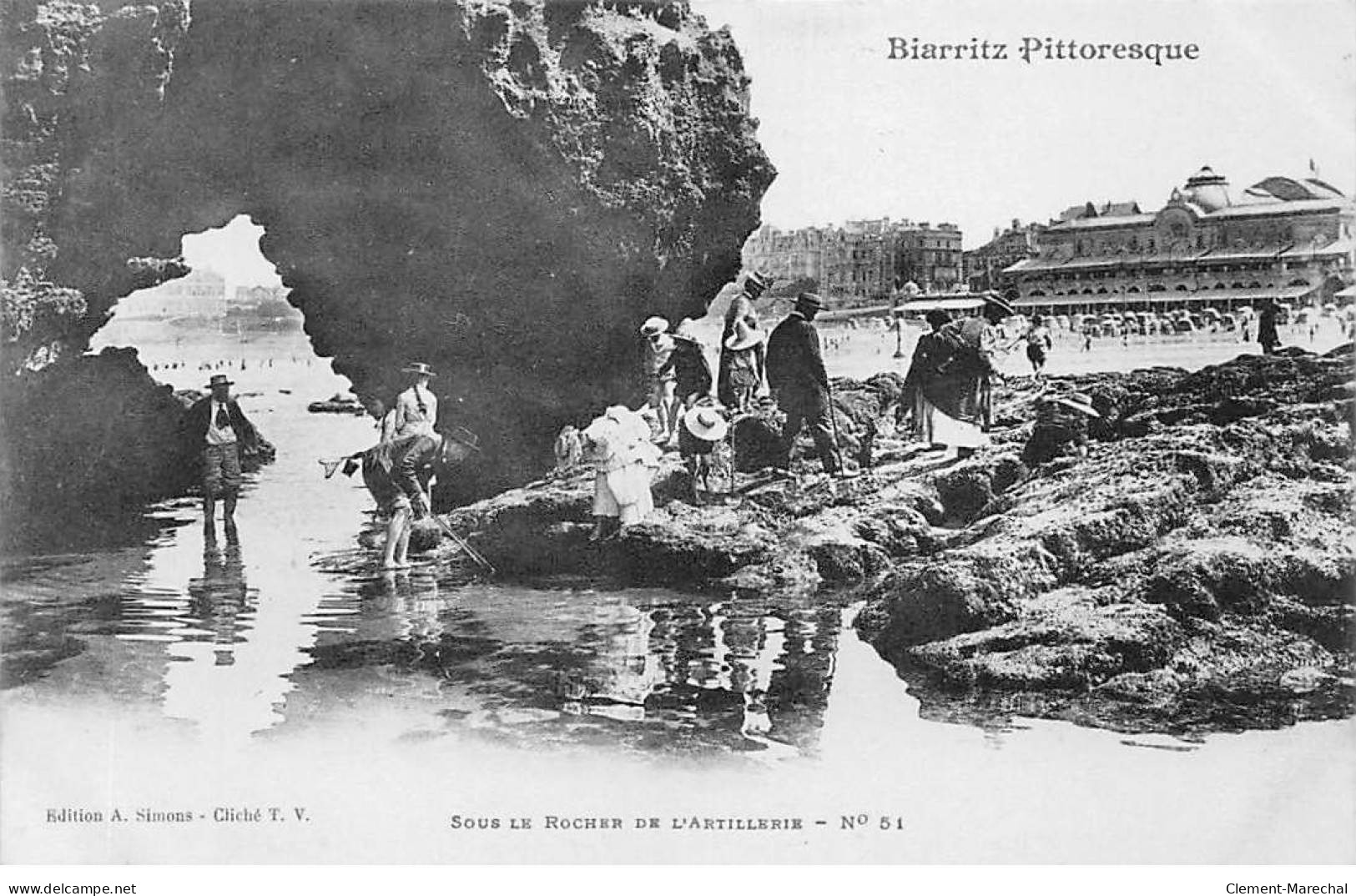 BIARRITZ Pittoresque - Sous Le Rocher De L'Artillerie - Très Bon état - Biarritz