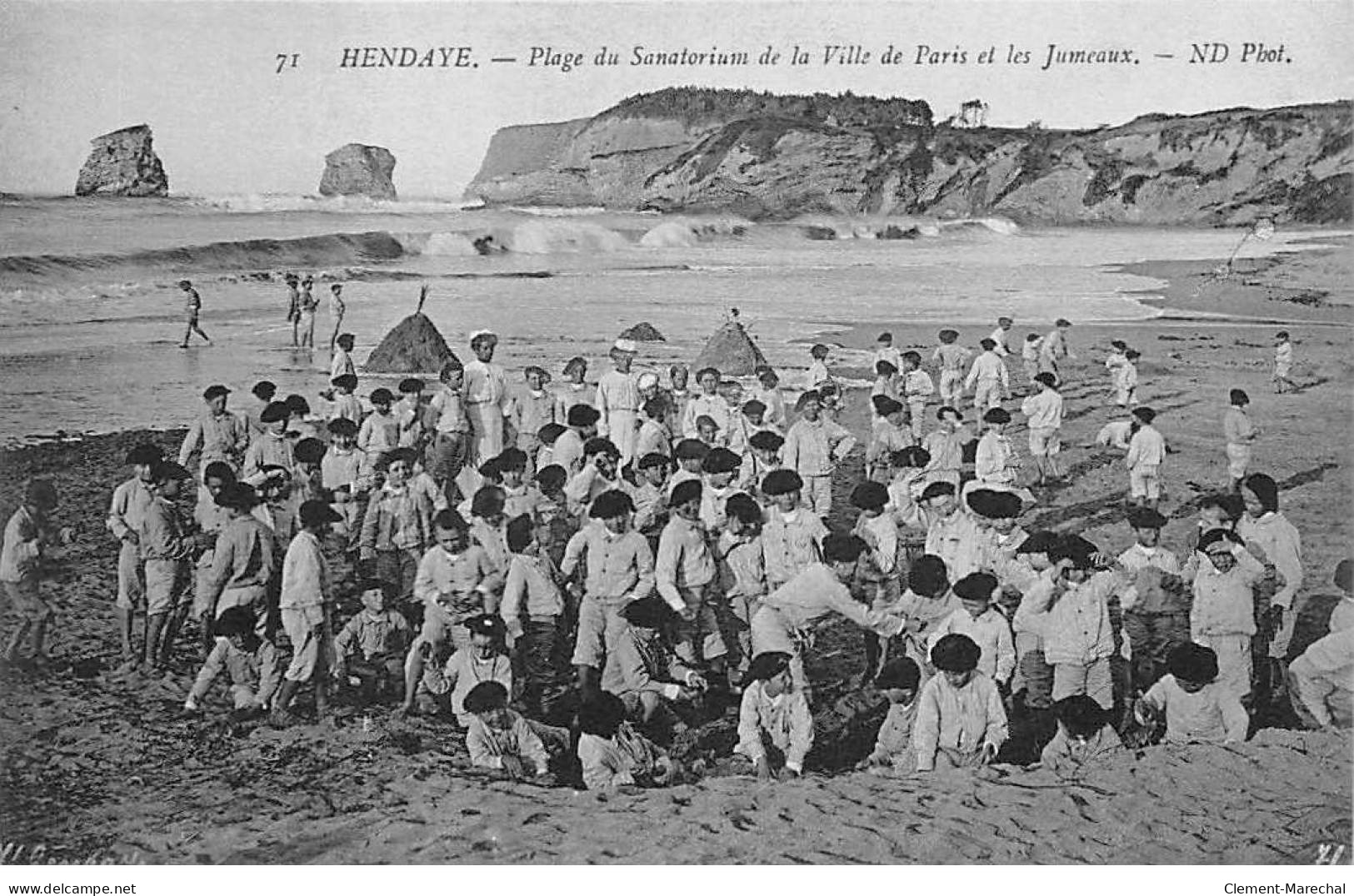 HENDAYE - Plage Du Sanatorium De La Ville De Paris Et Les Jumeaux - Très Bon état - Hendaye