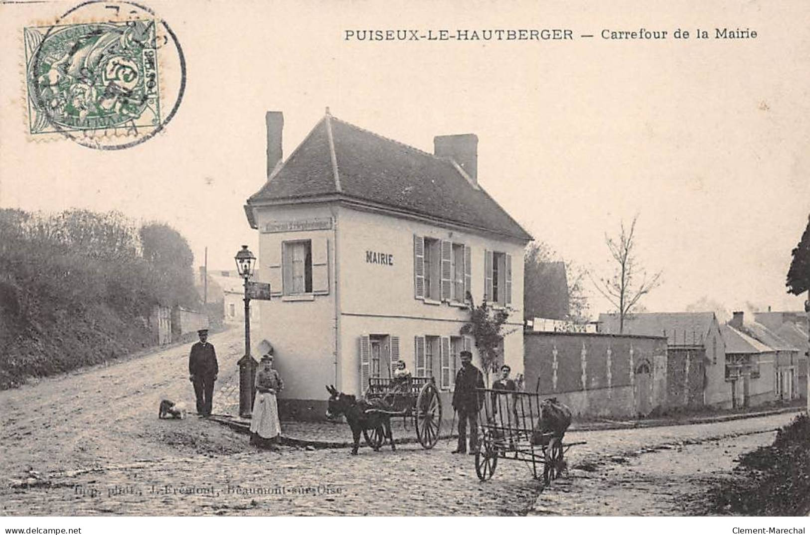 PUISEUX LE HAUTBERGER - Carrefour De La Mairie - Très Bon état - Other & Unclassified