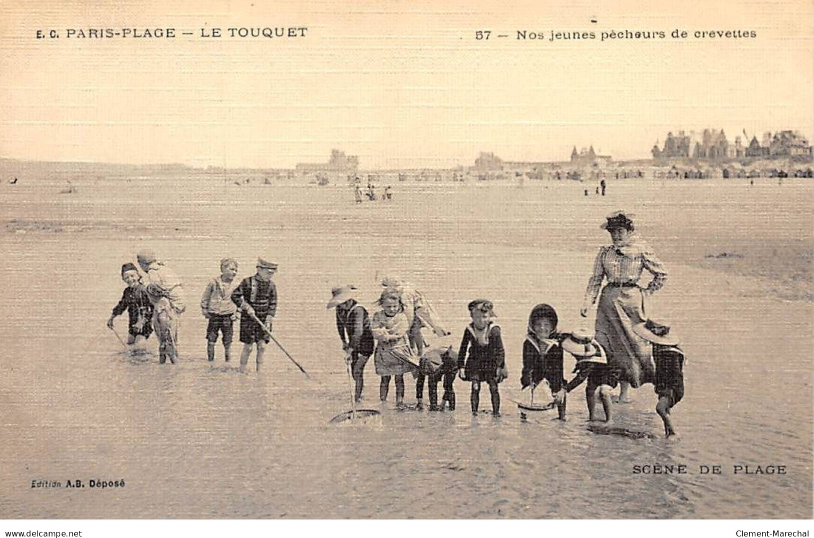 LE TOUQUET - PARIS PLAGE - Nos Jeunes Pêcheurs De Crevettes - Très Bon état - Le Touquet