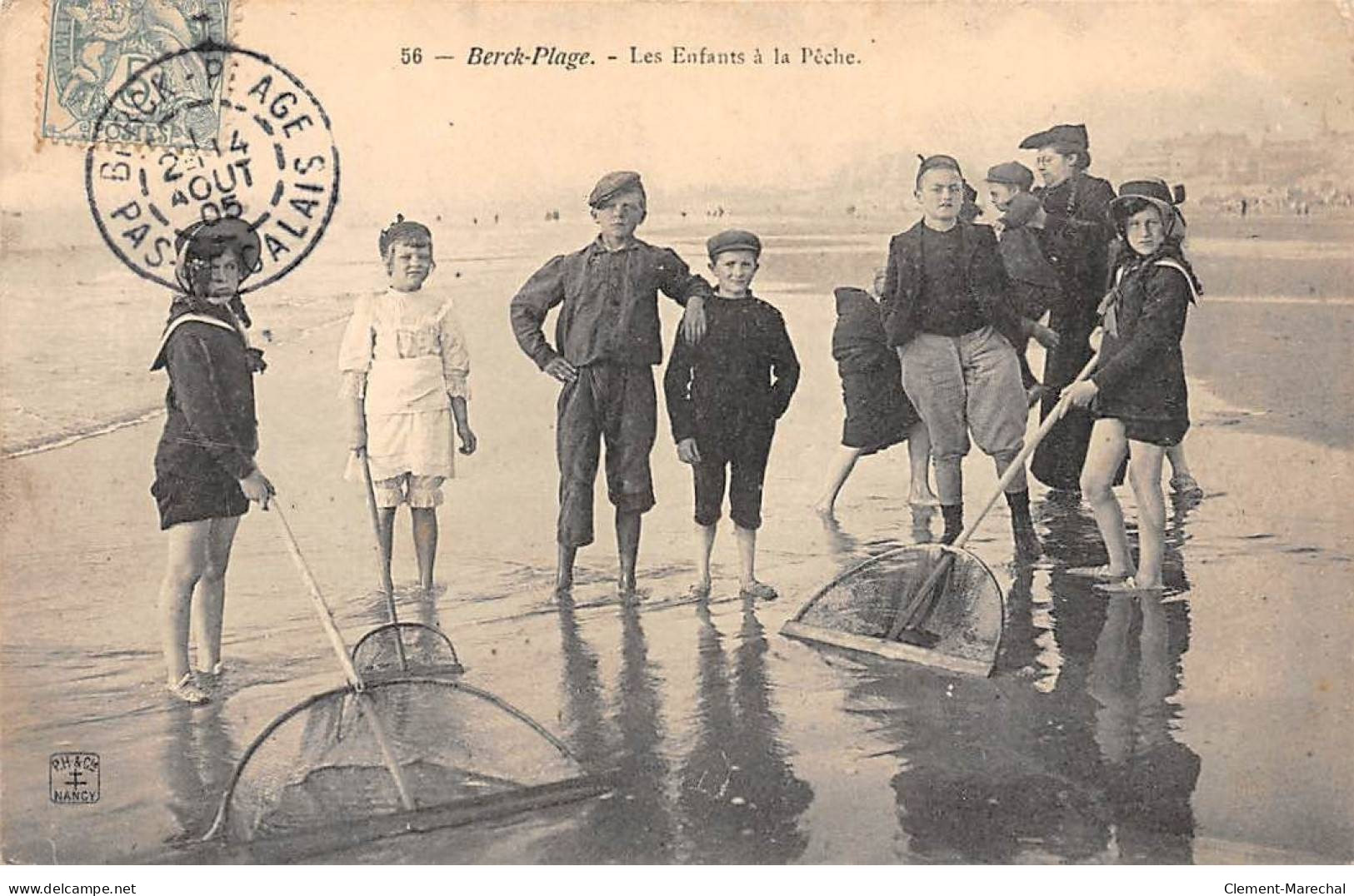 BERCK PLAGE - Les Enfants à La Pêche - Très Bon état - Berck