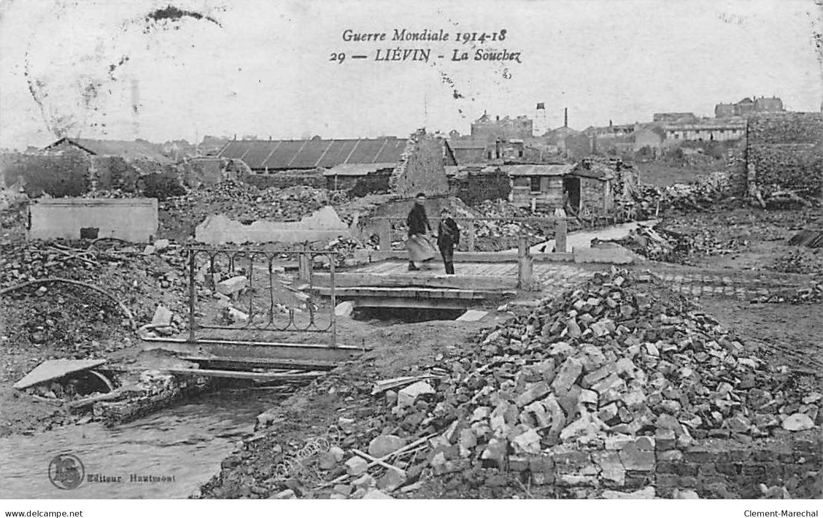 Guerre Mondiale 1914 18 - LIEVIN - La Souchez - Très Bon état - Lievin