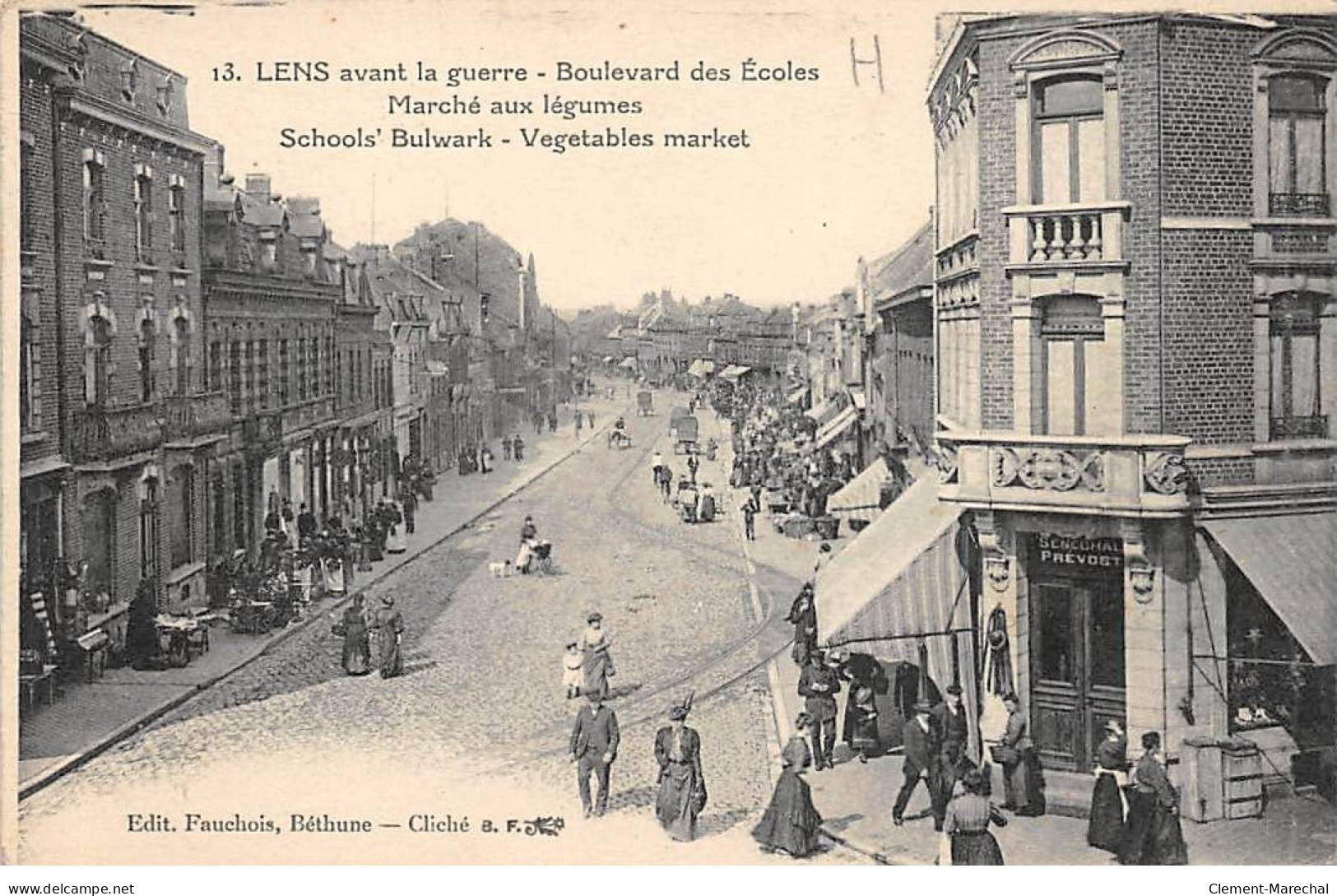 LENS Avant La Guerre - Boulevard Des Ecoles - Marché Aux Légumes - Très Bon état - Lens