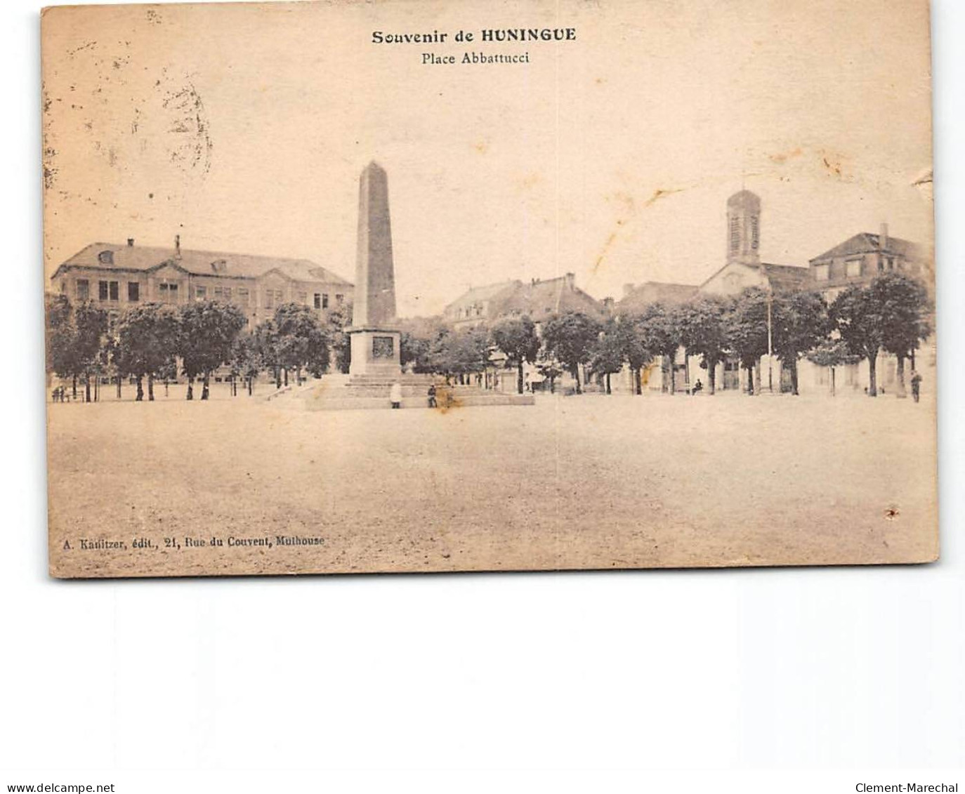 Souvenir De HUNINGUE - Place Abbatucci - Très Bon état - Huningue