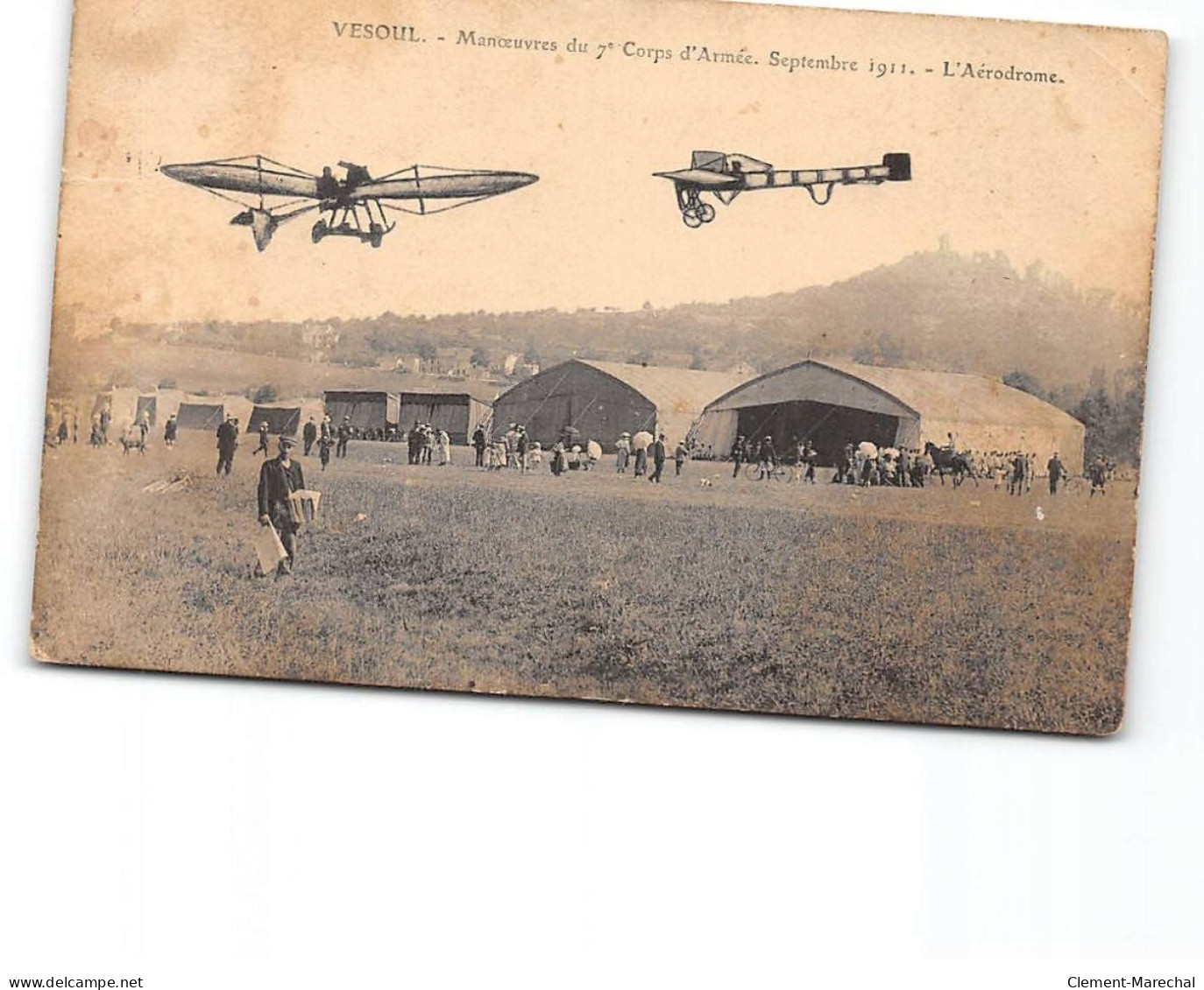 VESOUL - Manoeuvres Du 7e Corps D'Armée - Septembre 1911 - L'Aérodrome - état - Vesoul