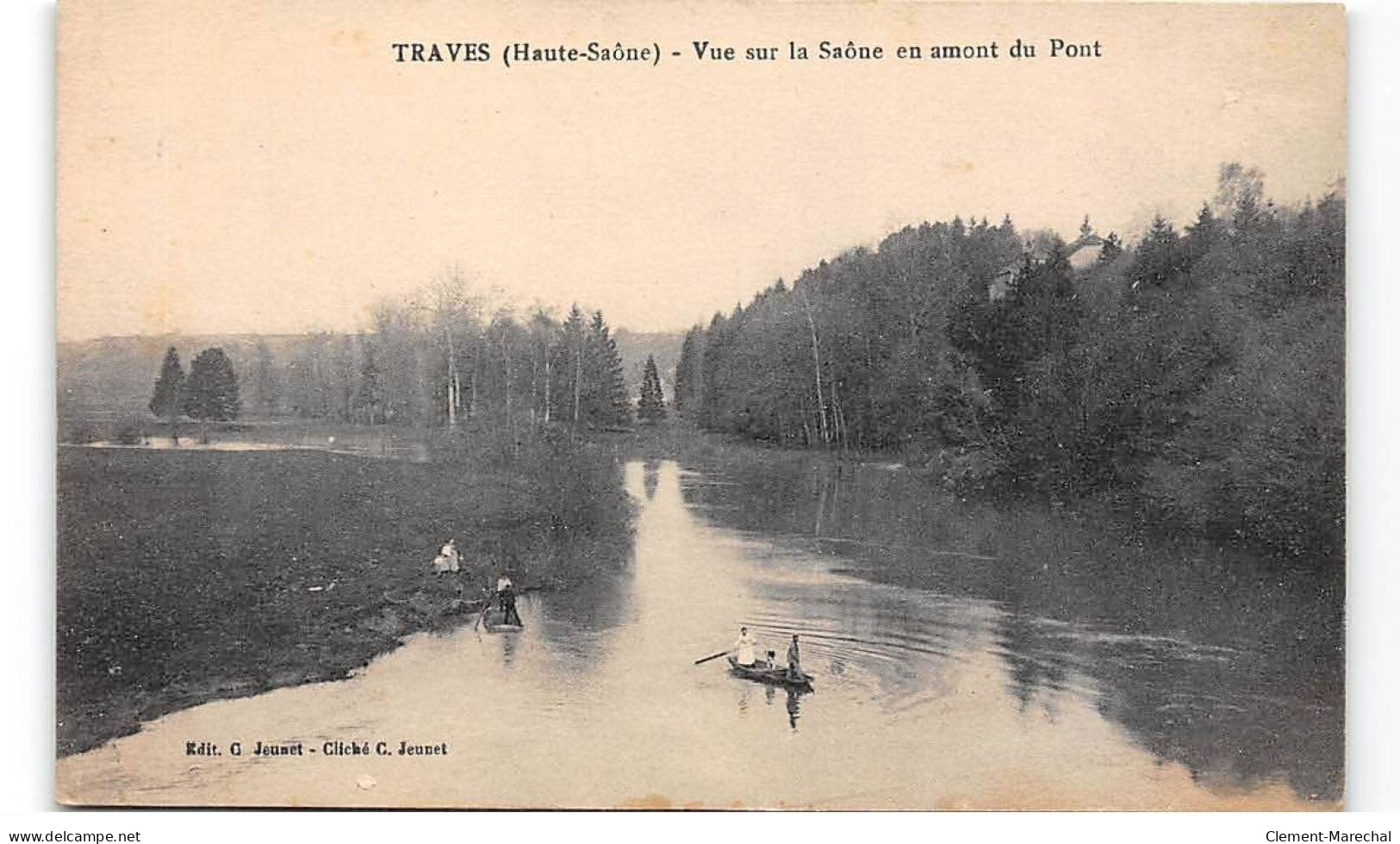 TRAVES - Vue Sur La Saône En Amont Du Pont - Très Bon état - Autres & Non Classés