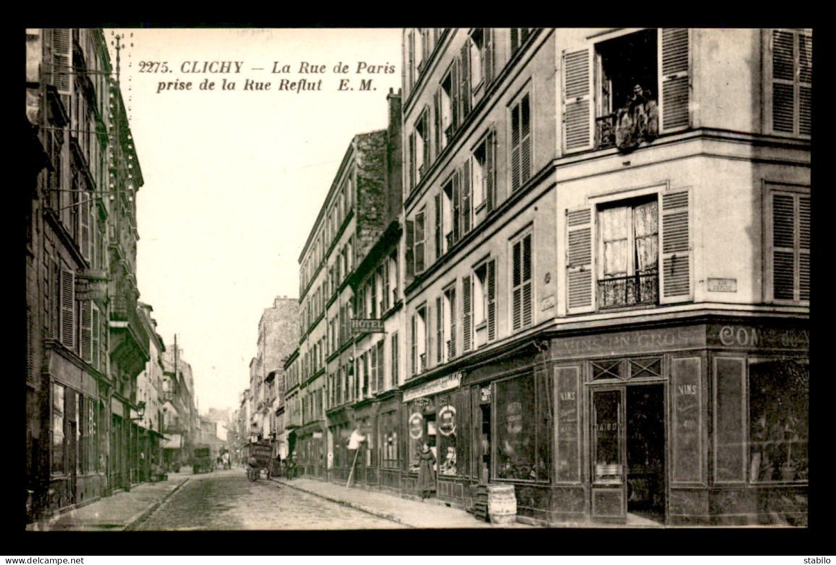 92 - CLICHY - RUE DE PARIS PRISE DE LA RUE REFLUT - Clichy