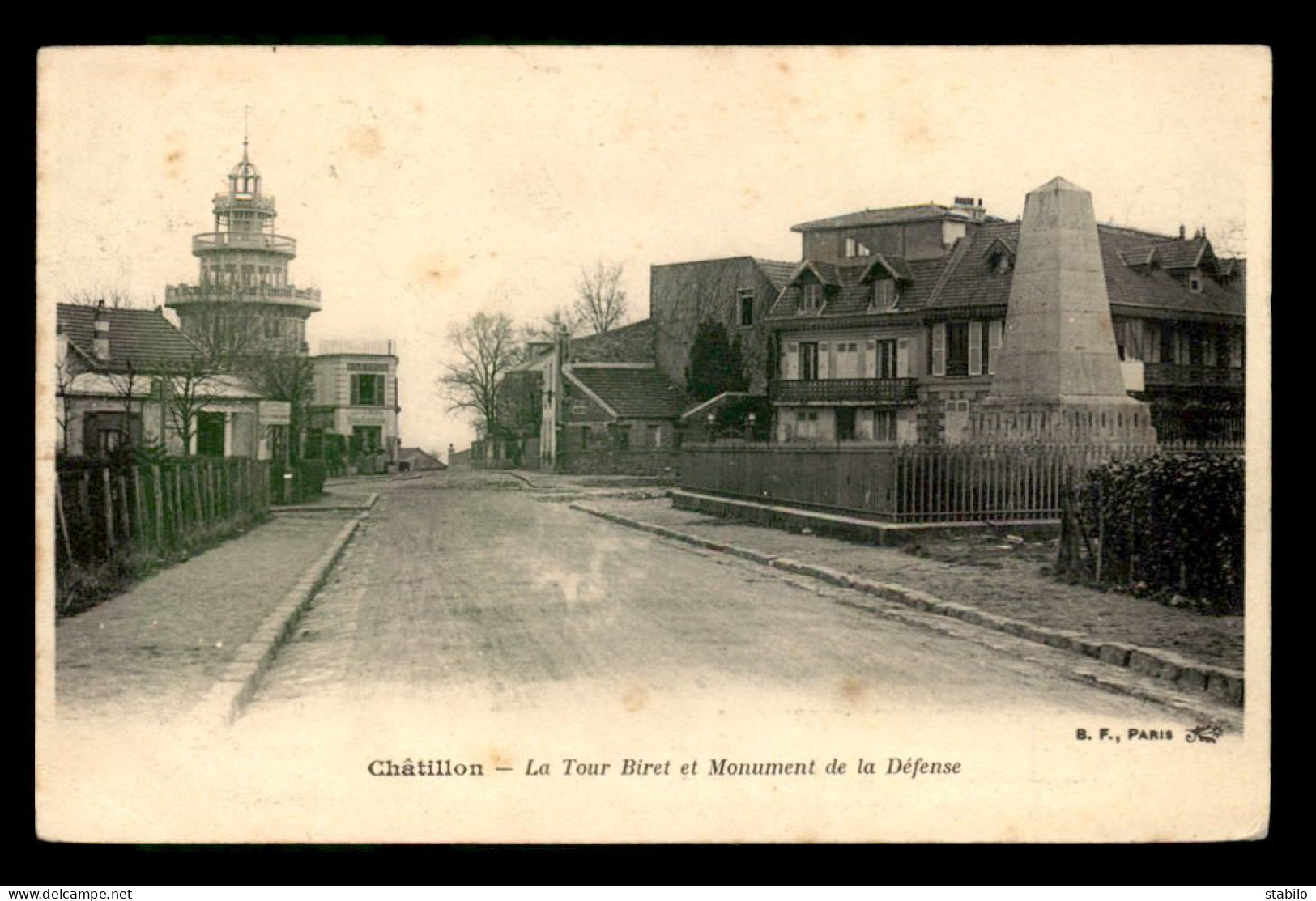 92 - CHATILLON - LA TOUR BIRET ET LE MONUMENT DE LA GUERRE DE 1870 - Châtillon