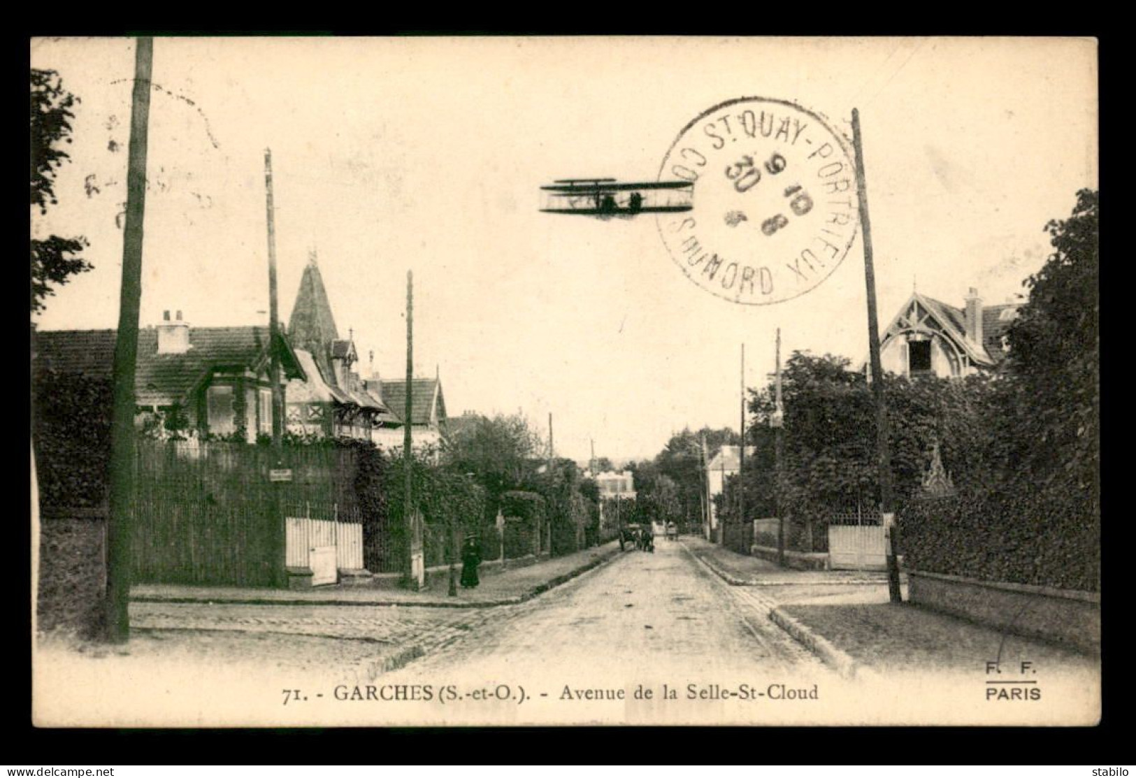 92 - GARCHES - AVENUE DE LA SELLE-ST-CLOUD - AVION - EDITEUR FLEURY - Garches