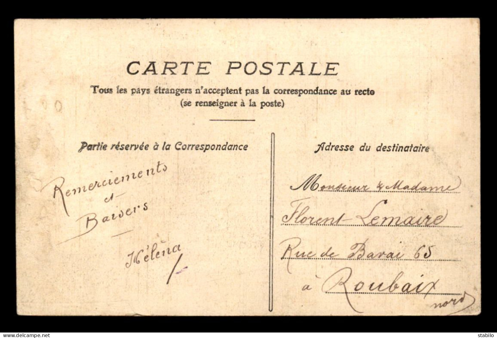 33 - LA REOLE - L'HOTEL DES POSTES ROUTE DE DURAS - CARTE ANCIENNE TOILEE ET COLORISEE - La Réole