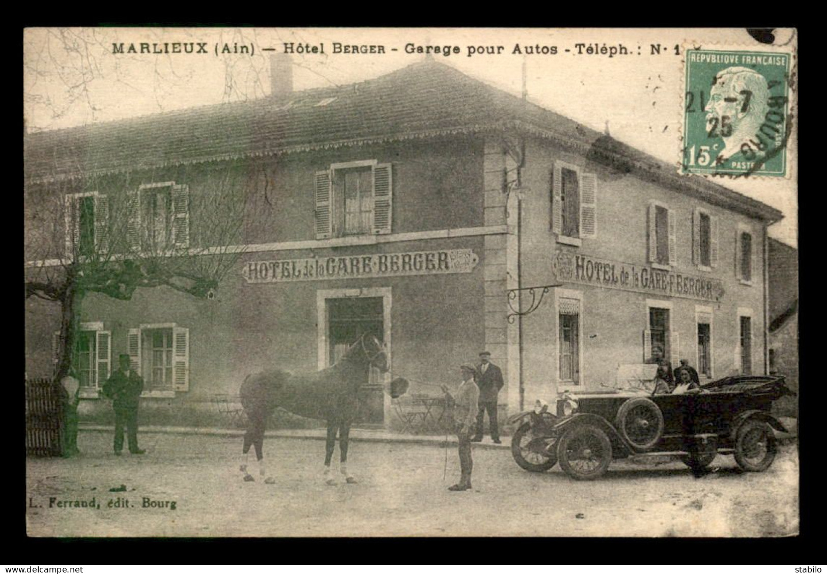 01 - MARLIEUX - HOTEL DE LA GARE BERGER - AUTOMOBILE ANCIENNE - Unclassified