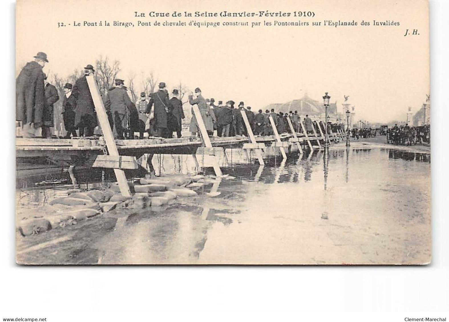 PARIS - LA Crue De La Seine - Janvier 1910 - Le Pont à La Barigo - Très Bon état - Inondations De 1910