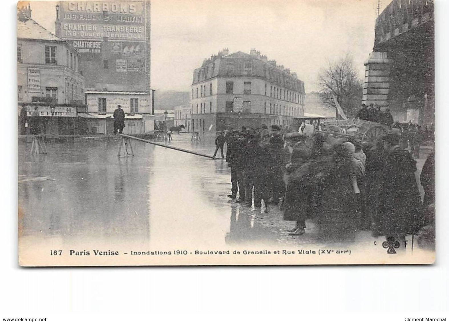 PARIS - Inondations 1910 - Boulevard De Grenelle Et Rue Viale - Très Bon état - Inondations De 1910