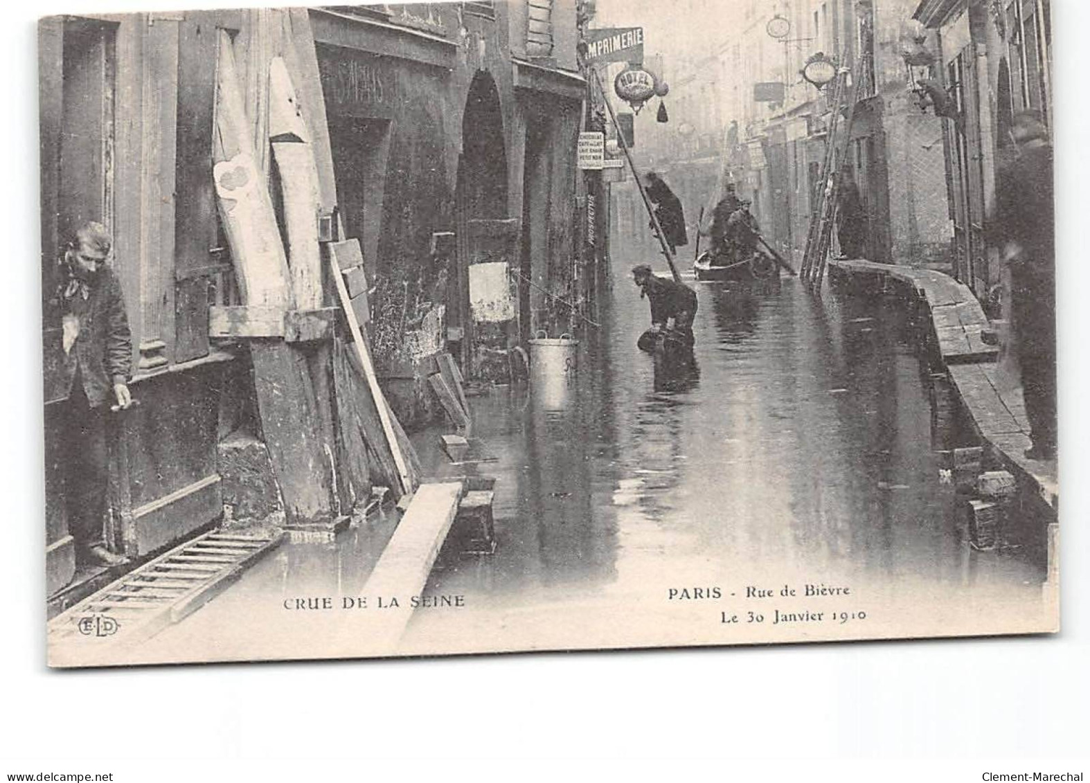 PARIS - Crue De La Seine - 30 Janvier 1910 - Rue De Bièvre - Très Bon état - Paris Flood, 1910