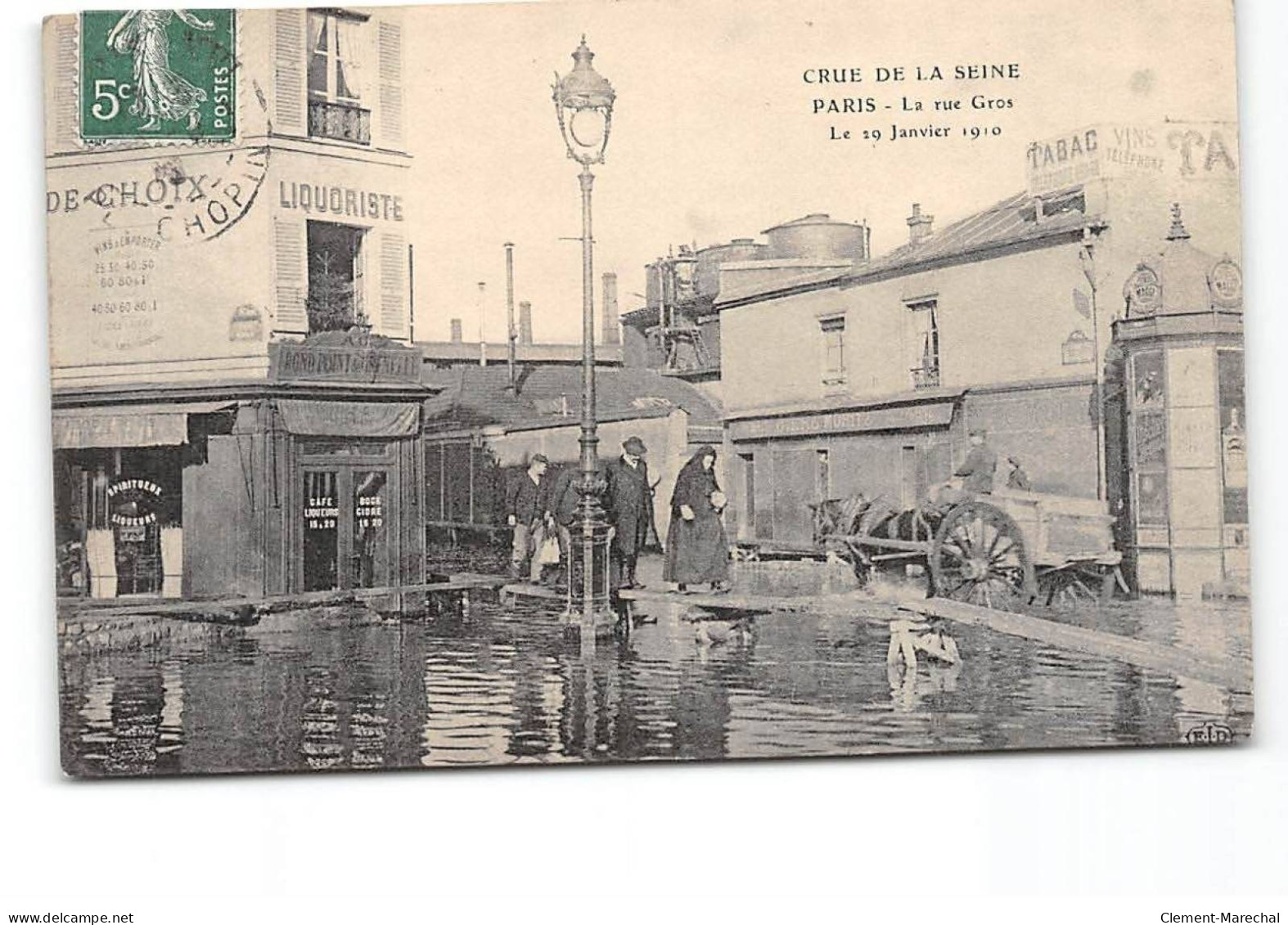 PARIS - Crue De La Seine - Le 29 Janvier 1910 - La Rue Gros - Très Bon état - Paris Flood, 1910