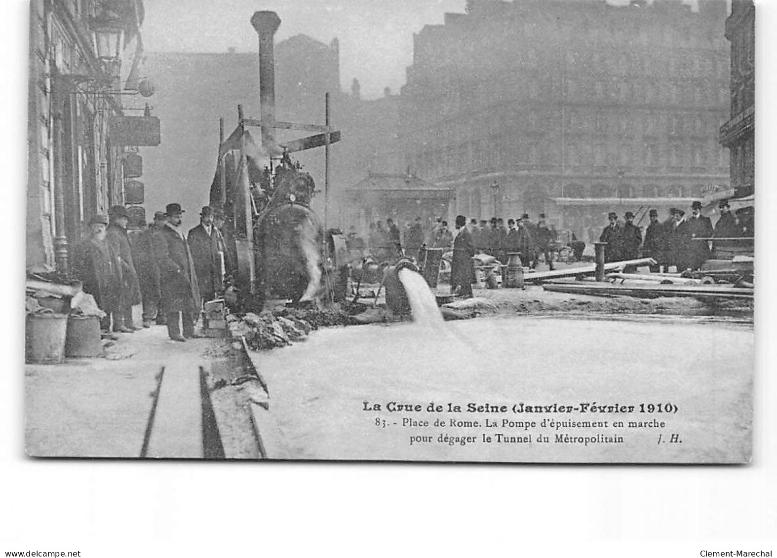 PARIS - La Crue De La Seine - Janvier 1910 - Place De Rome - La Pompe D'épuisement - Très Bon état - Paris Flood, 1910