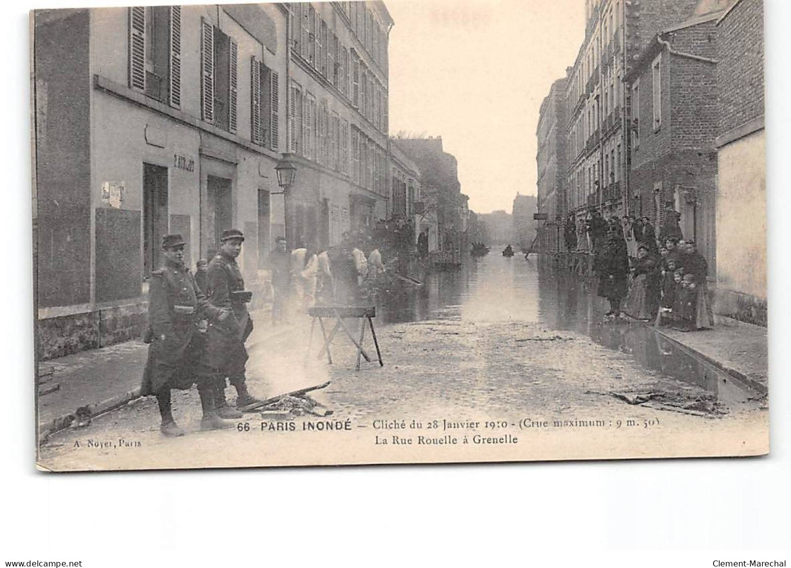 PARIS Inondé - Cliché Du 28 Janvier 1910 - La Rue Rouelle à Grenelle - Très Bon état - Paris Flood, 1910