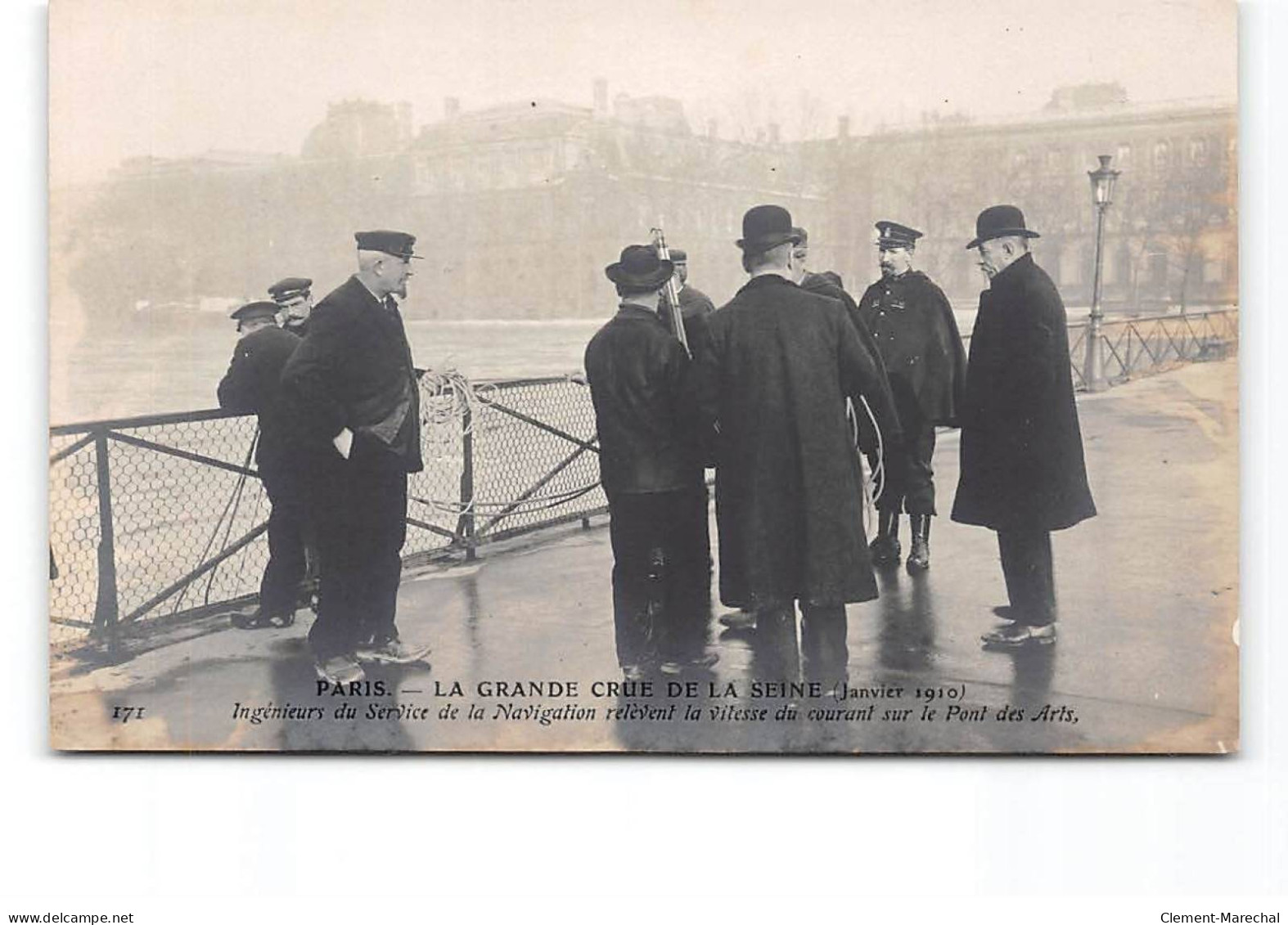 PARIS - La Grande Crue De La Seine - Janvier 1910 - Ingénieurs Du Service De La Navigation - Très Bon état - Paris Flood, 1910