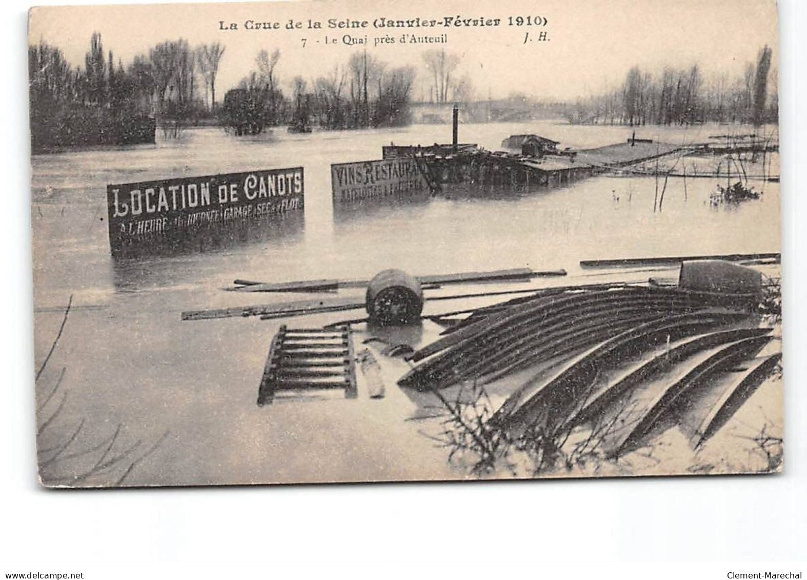 PARIS - La Crue De La Seine - Janvier 1910 - Le Quai Près D'Auteuil - Très Bon état - Überschwemmung 1910
