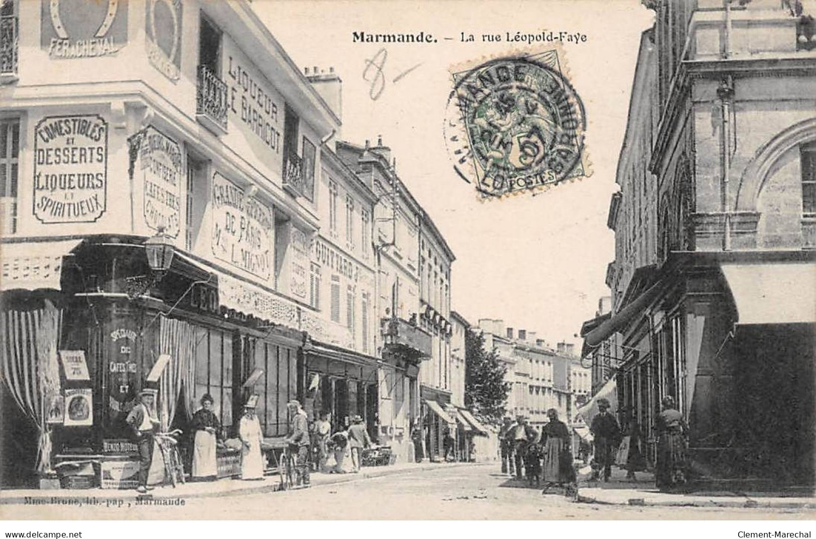 MARMANDE - La Rue Léopold Faye - état - Marmande